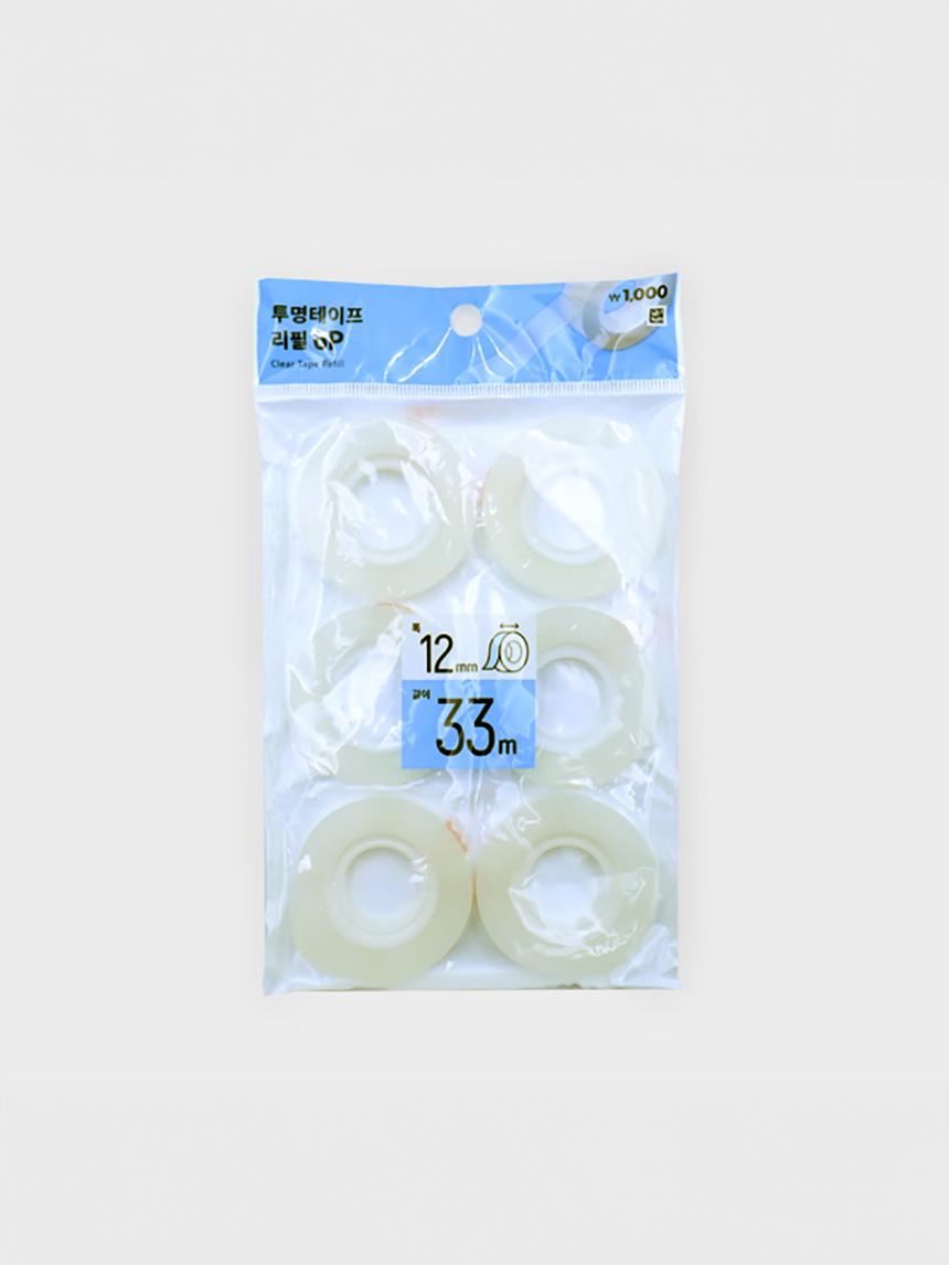 Transparent tape 12mmx33m 6 pieces