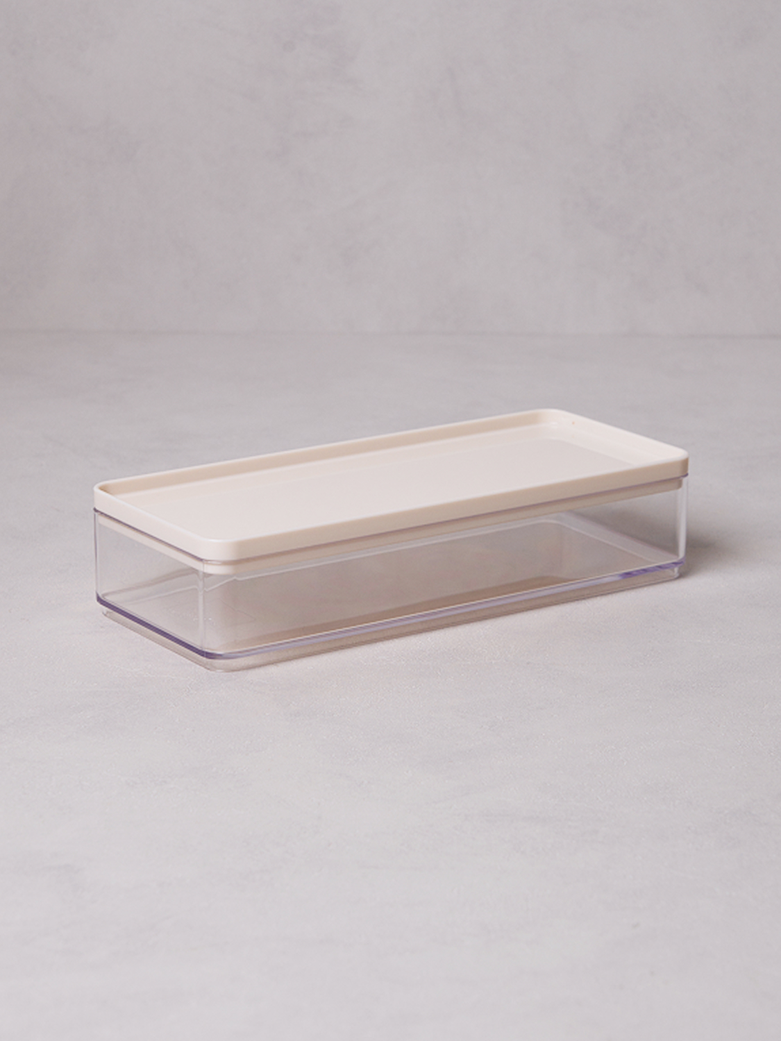 Pastel lid storage box 1 compartment low type
