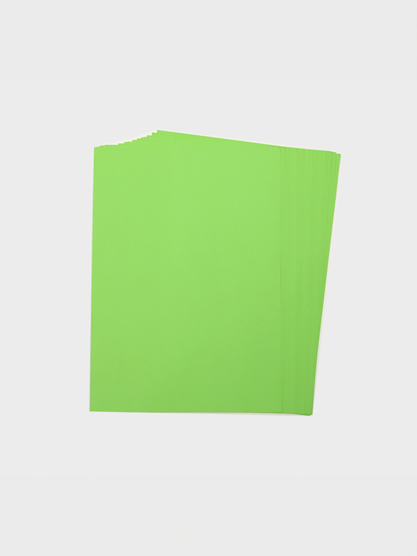 15 sheets of magic color paper (green apple color)