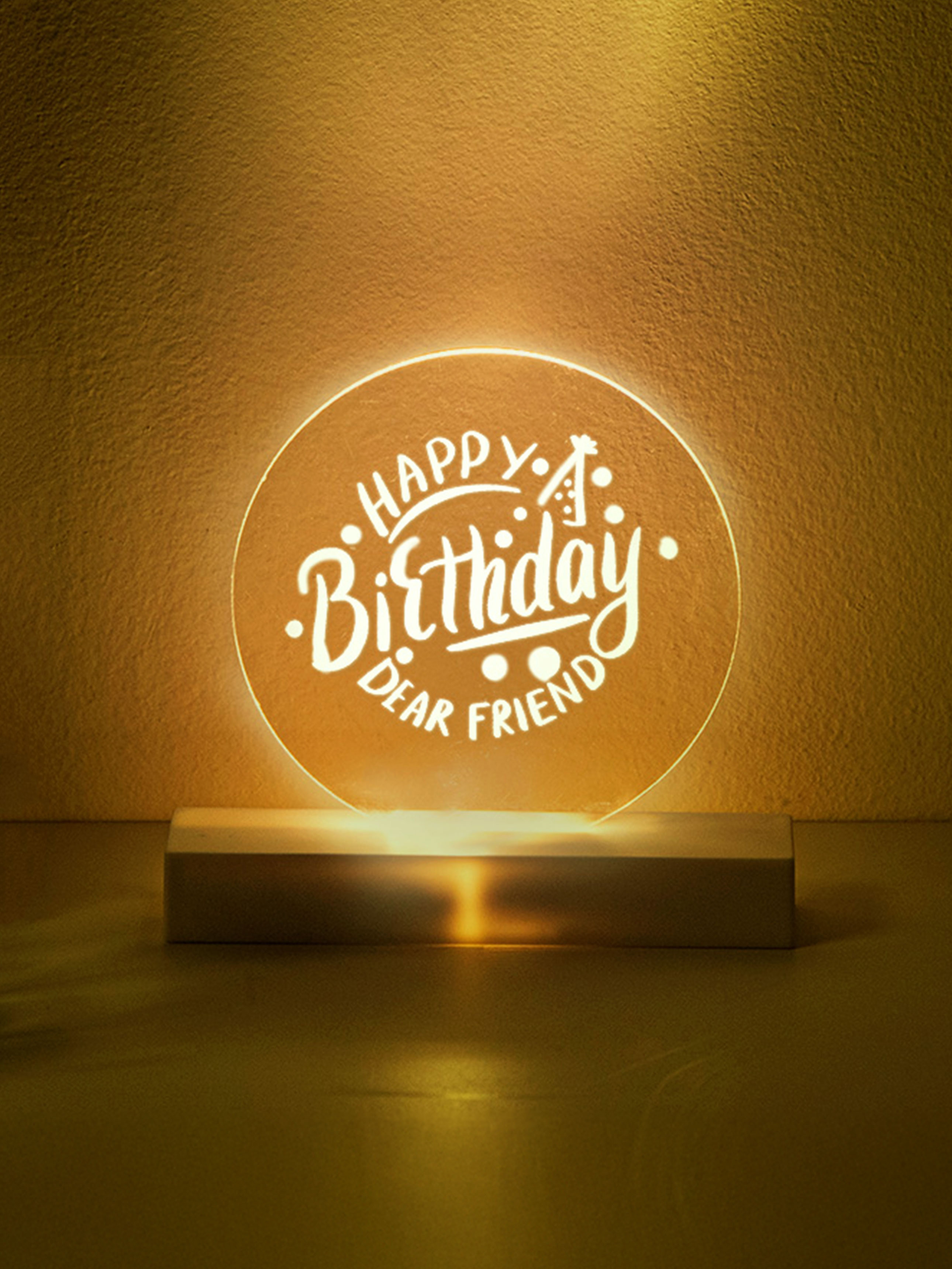 Memo-capable acrylic LED stand type