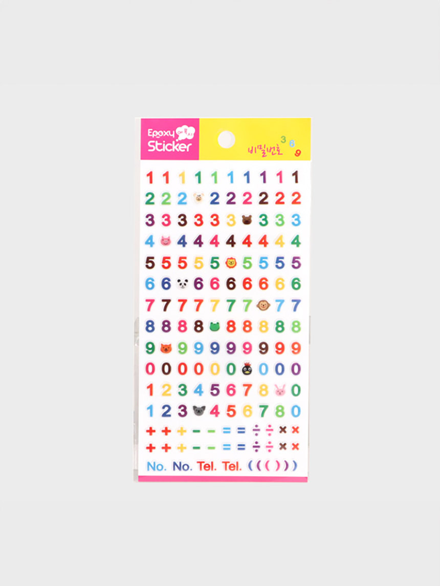 epoxy number stickers
