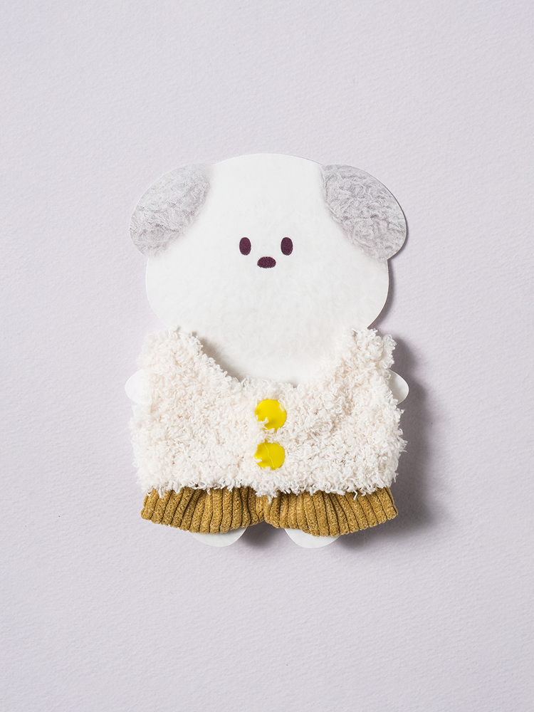 Doll DIY winter fluffy vest & pants set