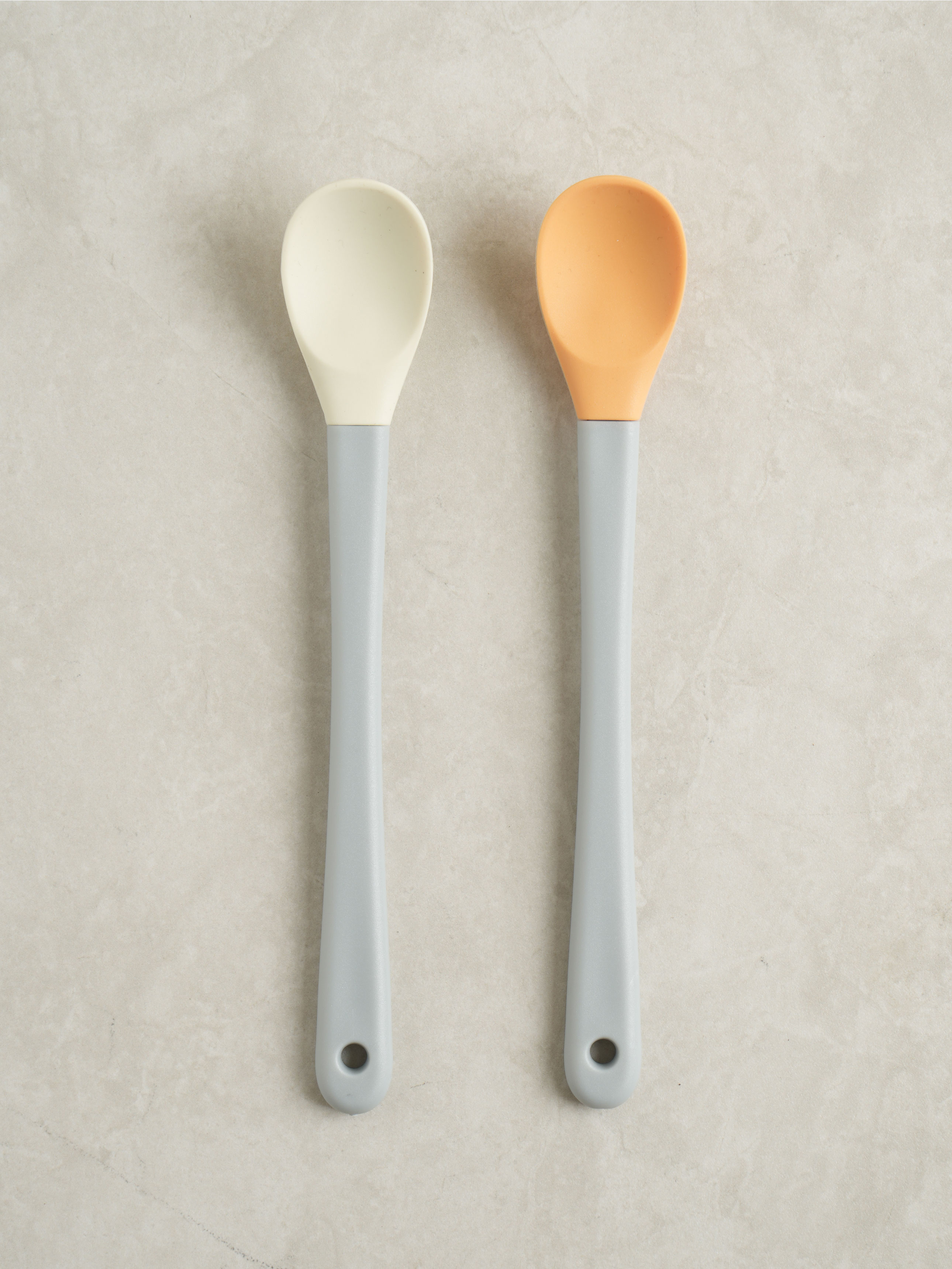 2 silicone mini cooking spoons