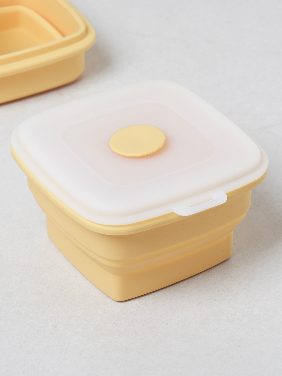 Silicone Steam Hole Foldable Storage Container 500 ml Square