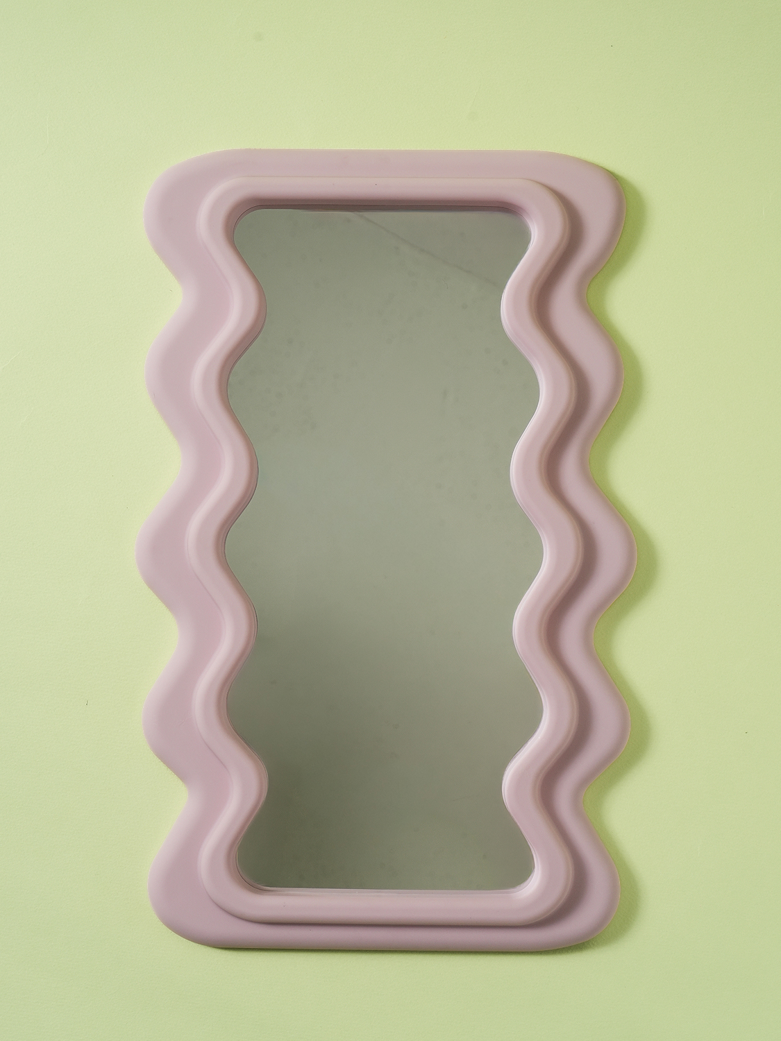 Large wavy wall-mounted mirror