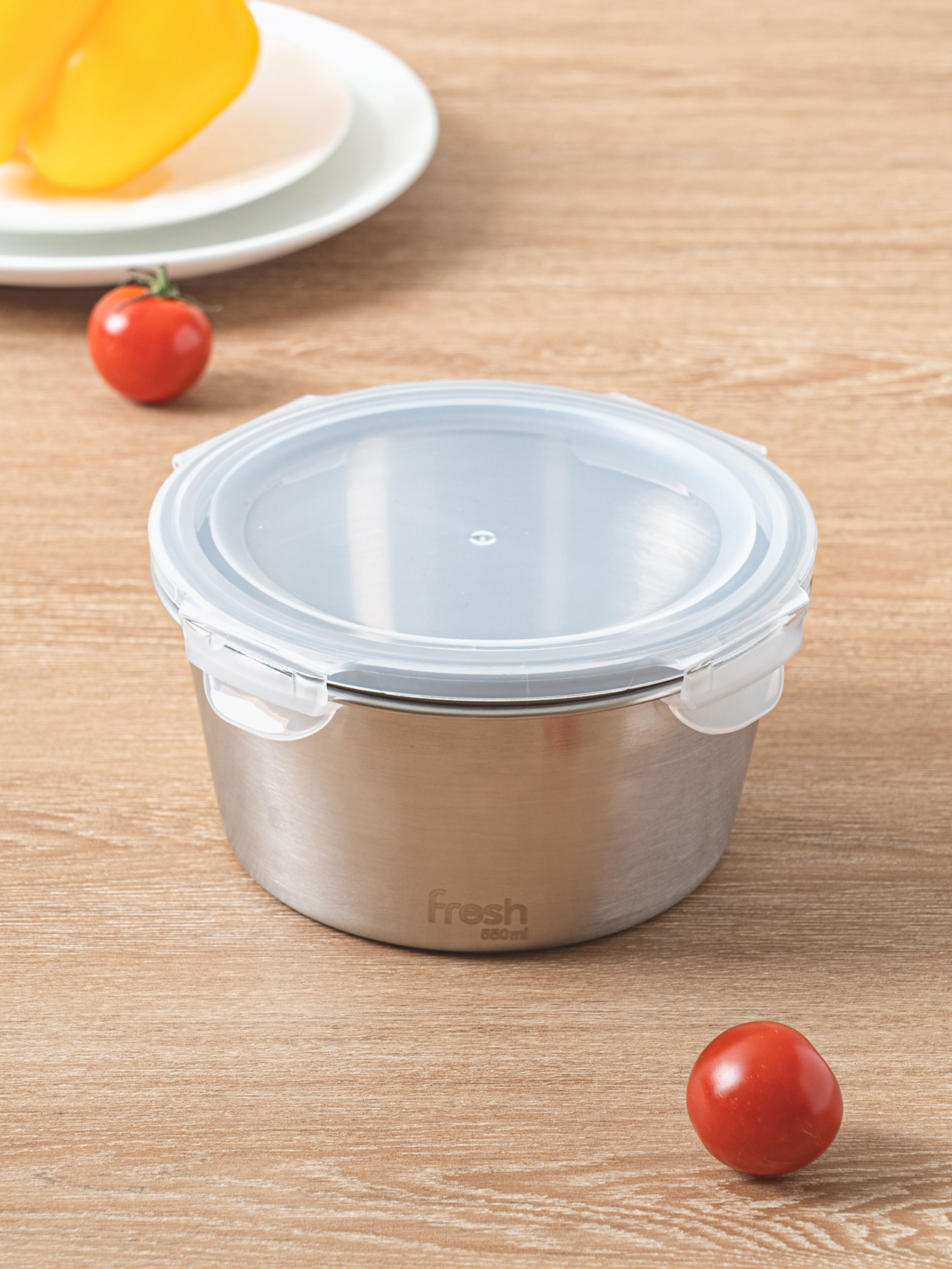 Stainless steel round sealed container 550 ml