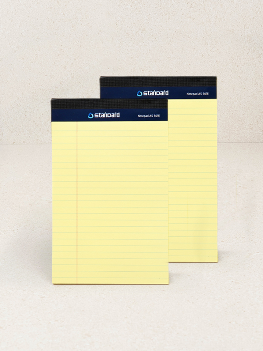 A5 legal pad yellow 2P