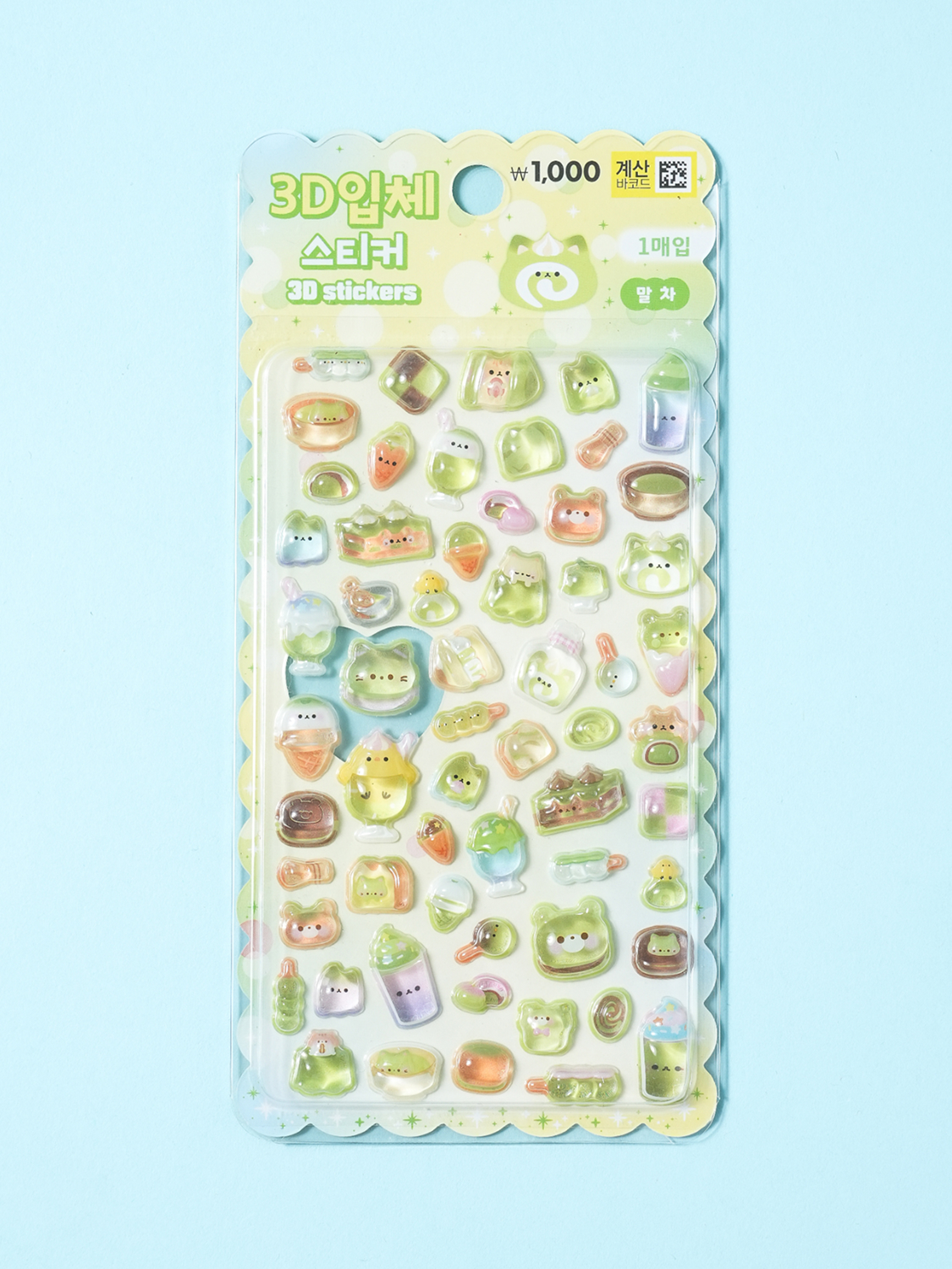 3D Stereoscopic Sticker Matcha