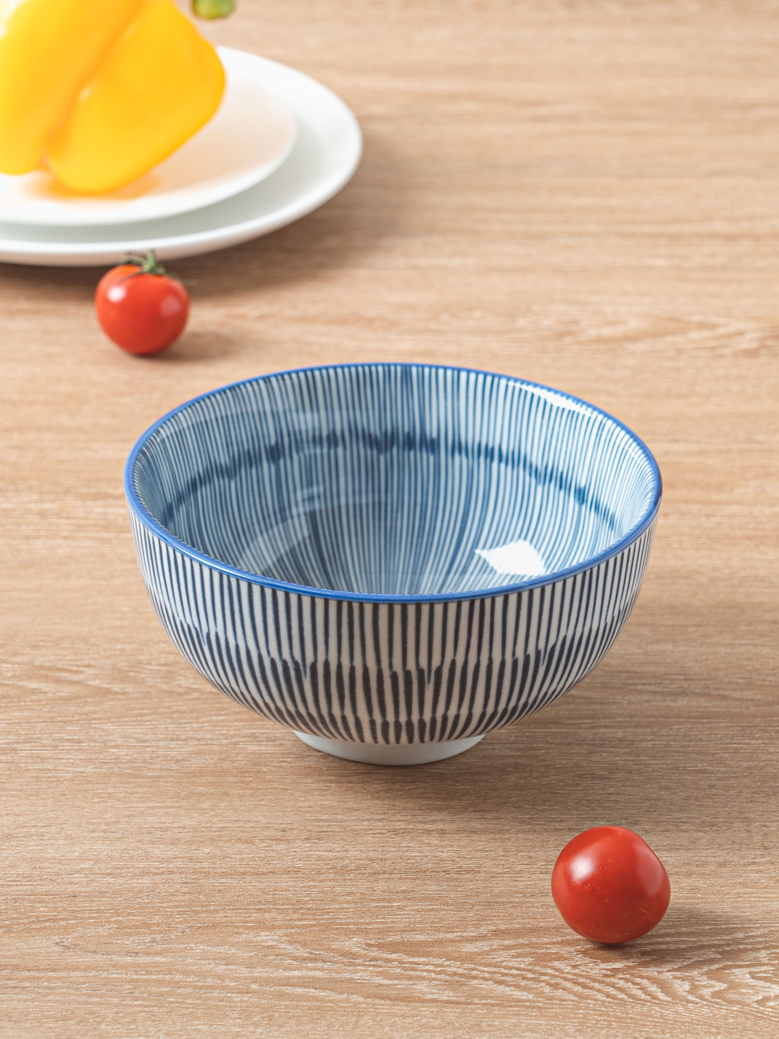 은은한 블루 라인 대접 13.5 cm