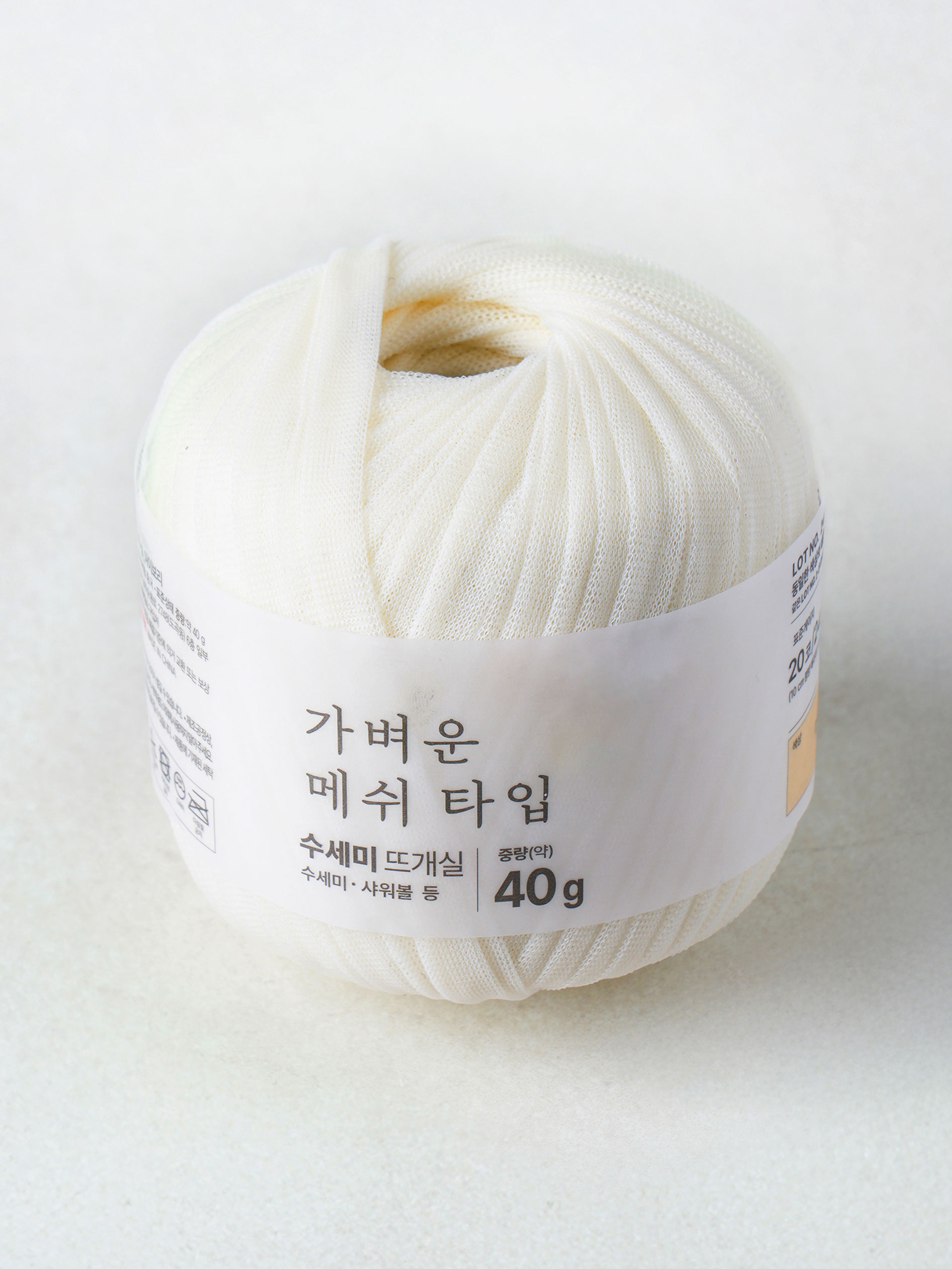 Scrub mesh knitting yarn 40 g ivory