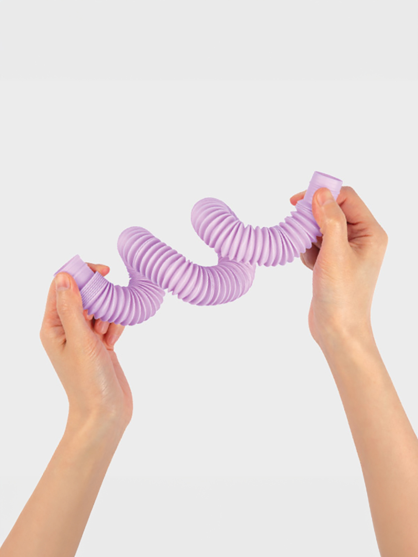 2 pastel tube pipe toys