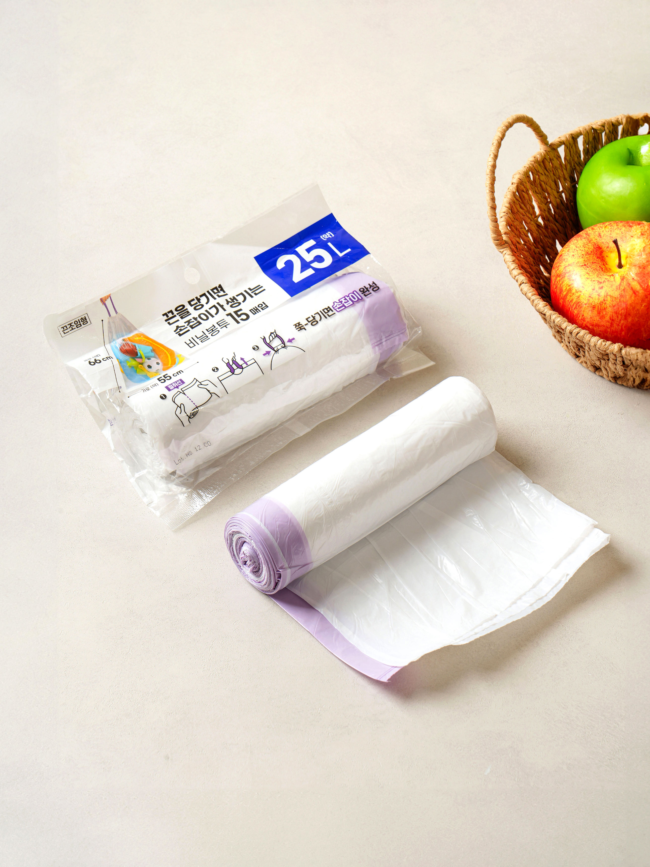 String-type multipurpose bag 25 L, 15 sheets