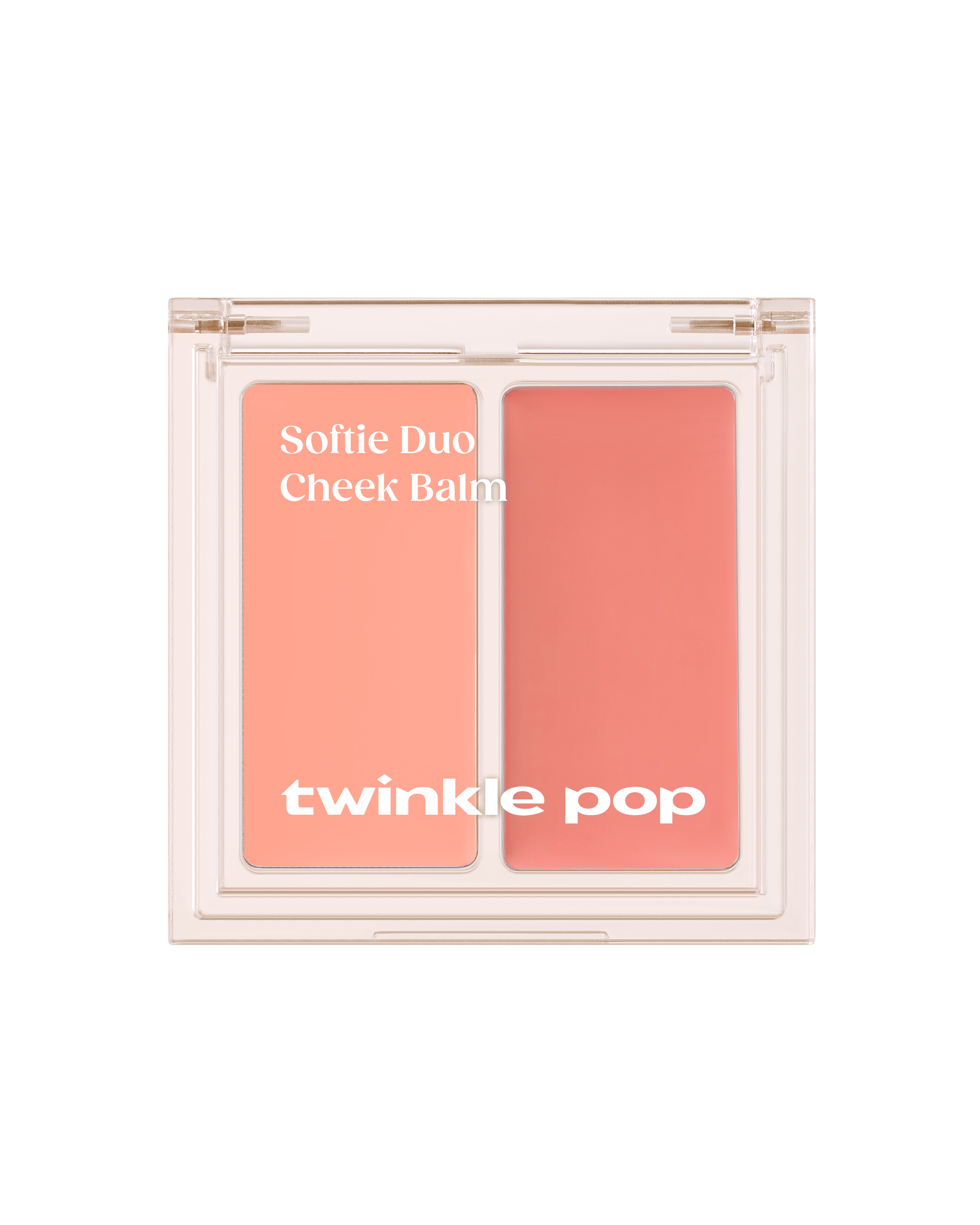 [02 Peach Mousse] Twinkle Pop Softy Duo Cheek Balm by CLIO