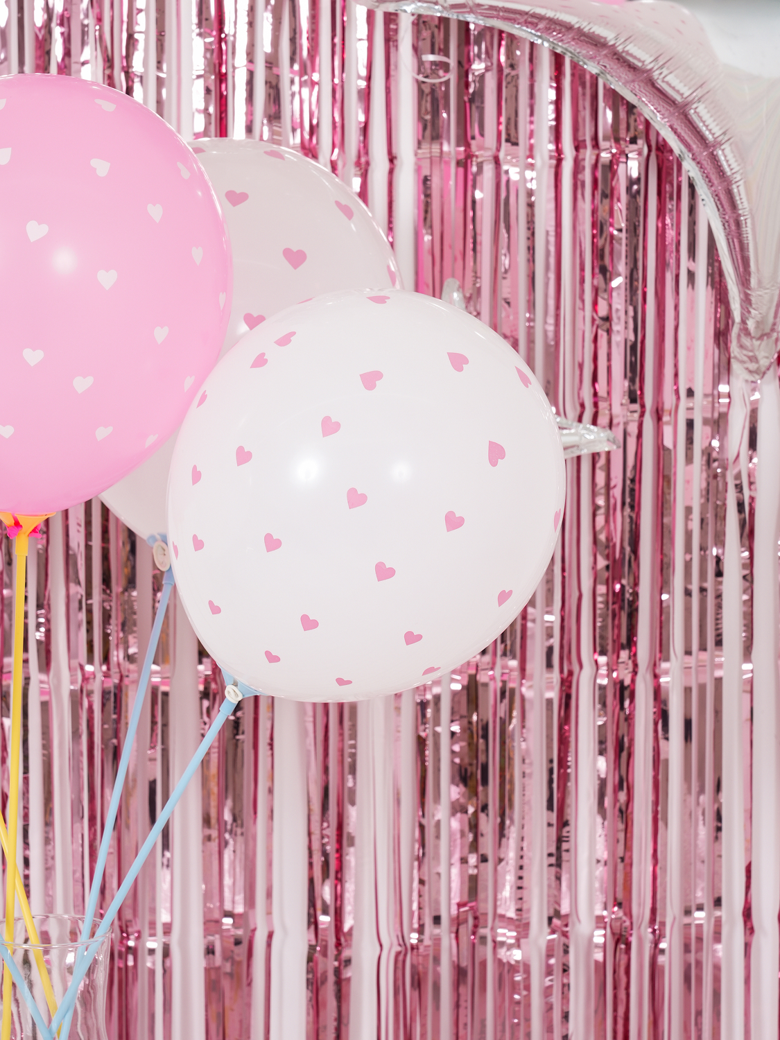 Party printed balloons 30 cm 8 pieces heart