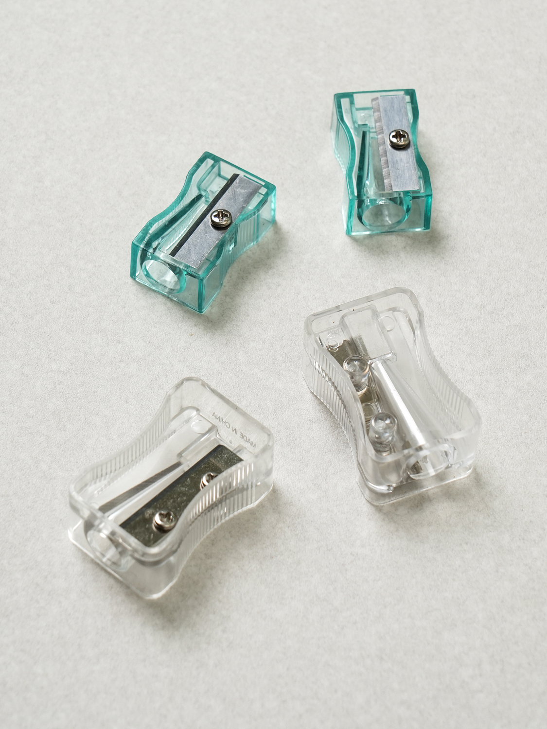 Small Workshop Clear Mini Pencil Sharpener 4pcs