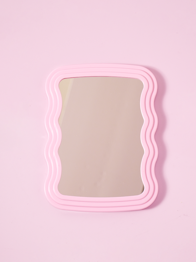 Lovely Square Wave Stand Mirror