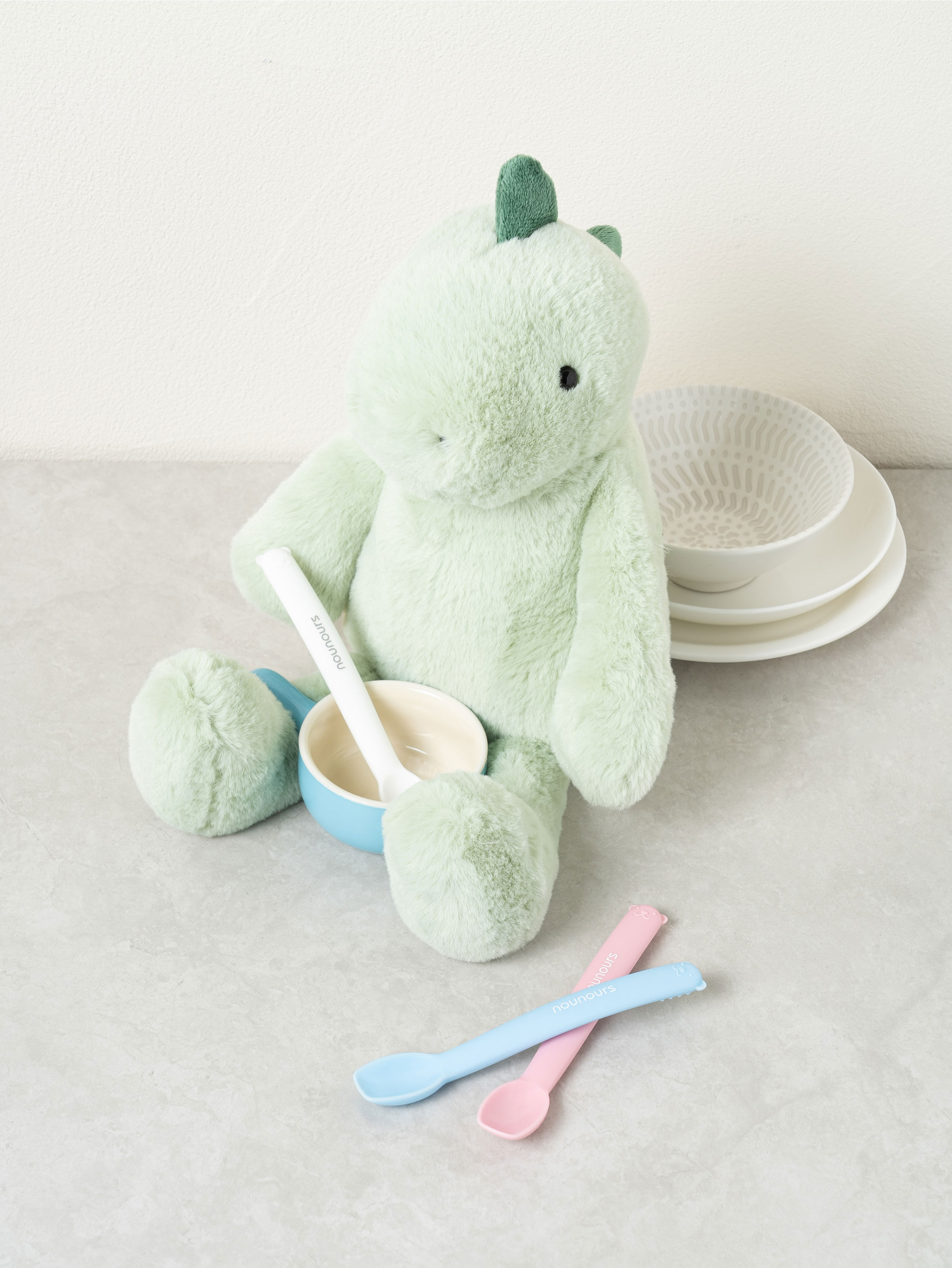 Nunus Silicone Baby Food Spoon White
