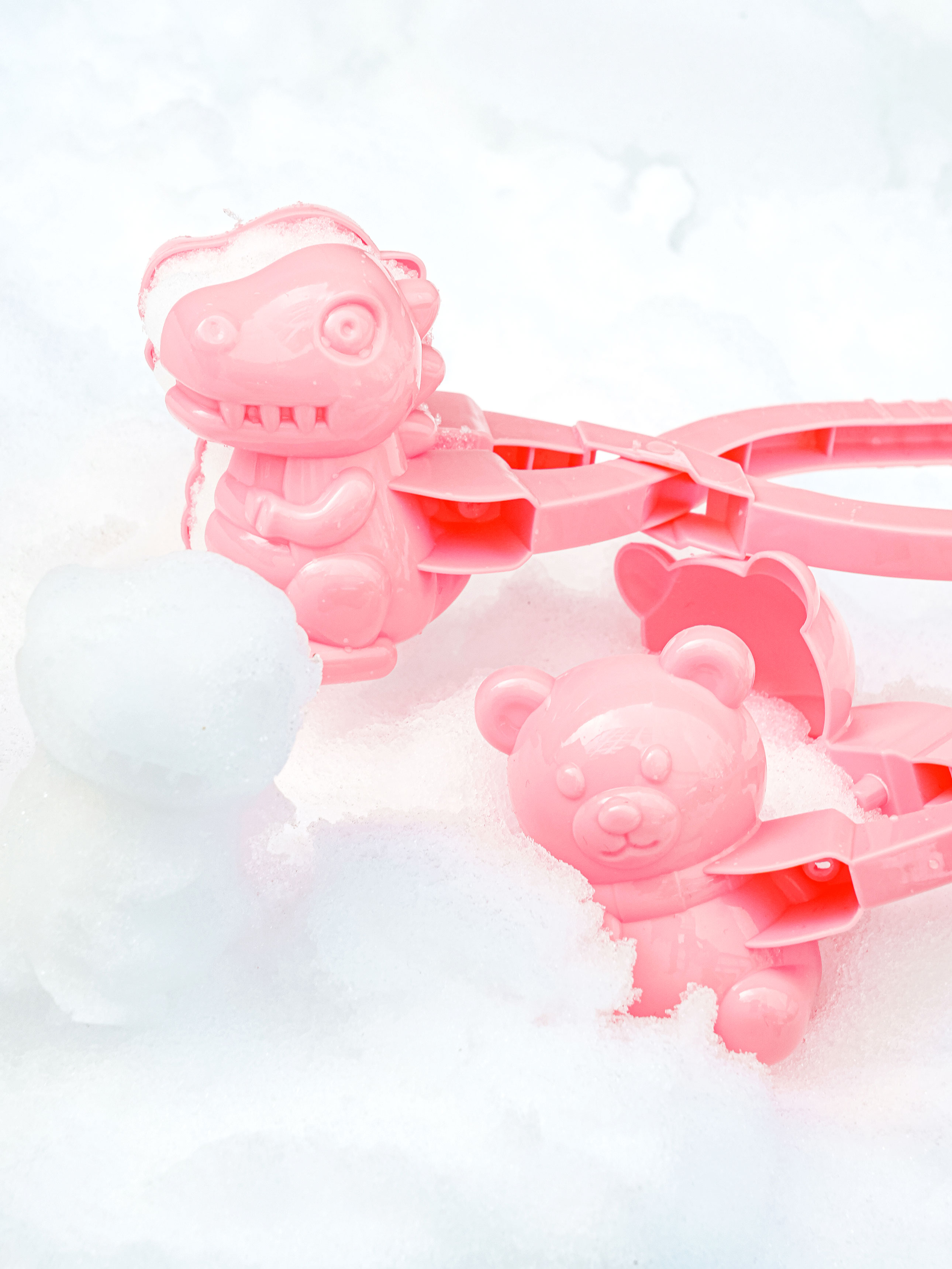 Mini Snow Maker 2 Pieces Bear & Dinosaur
