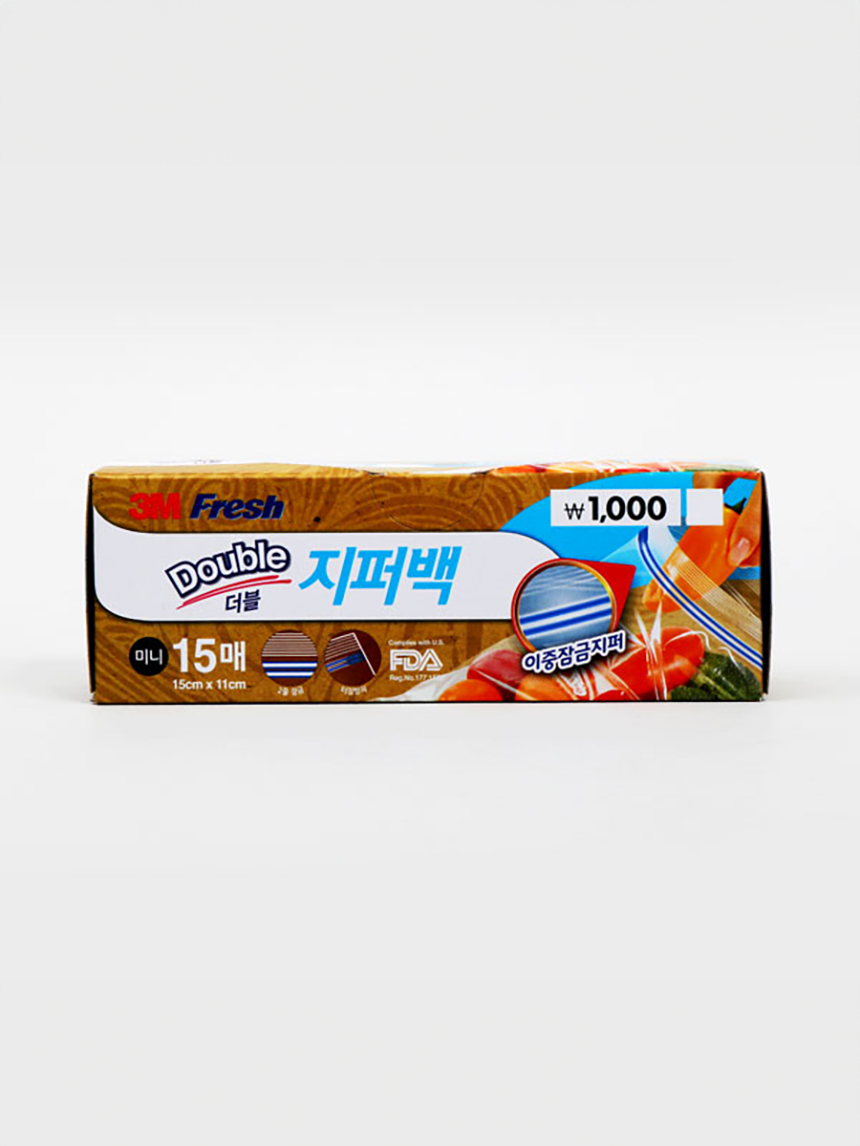 3M Fresh Double Zipper Bag (Mini) 15 sheets
