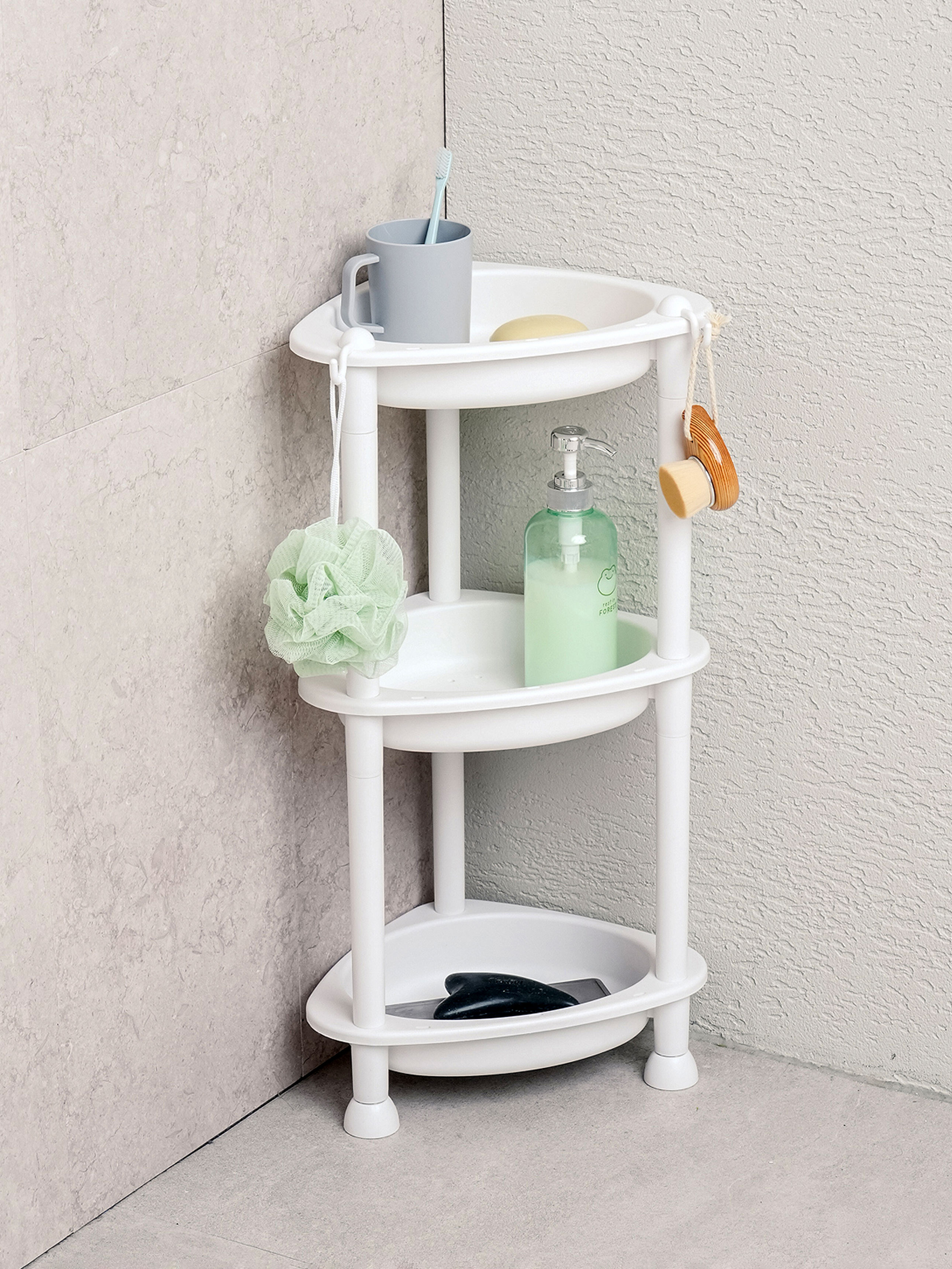 3-tier corner shelf