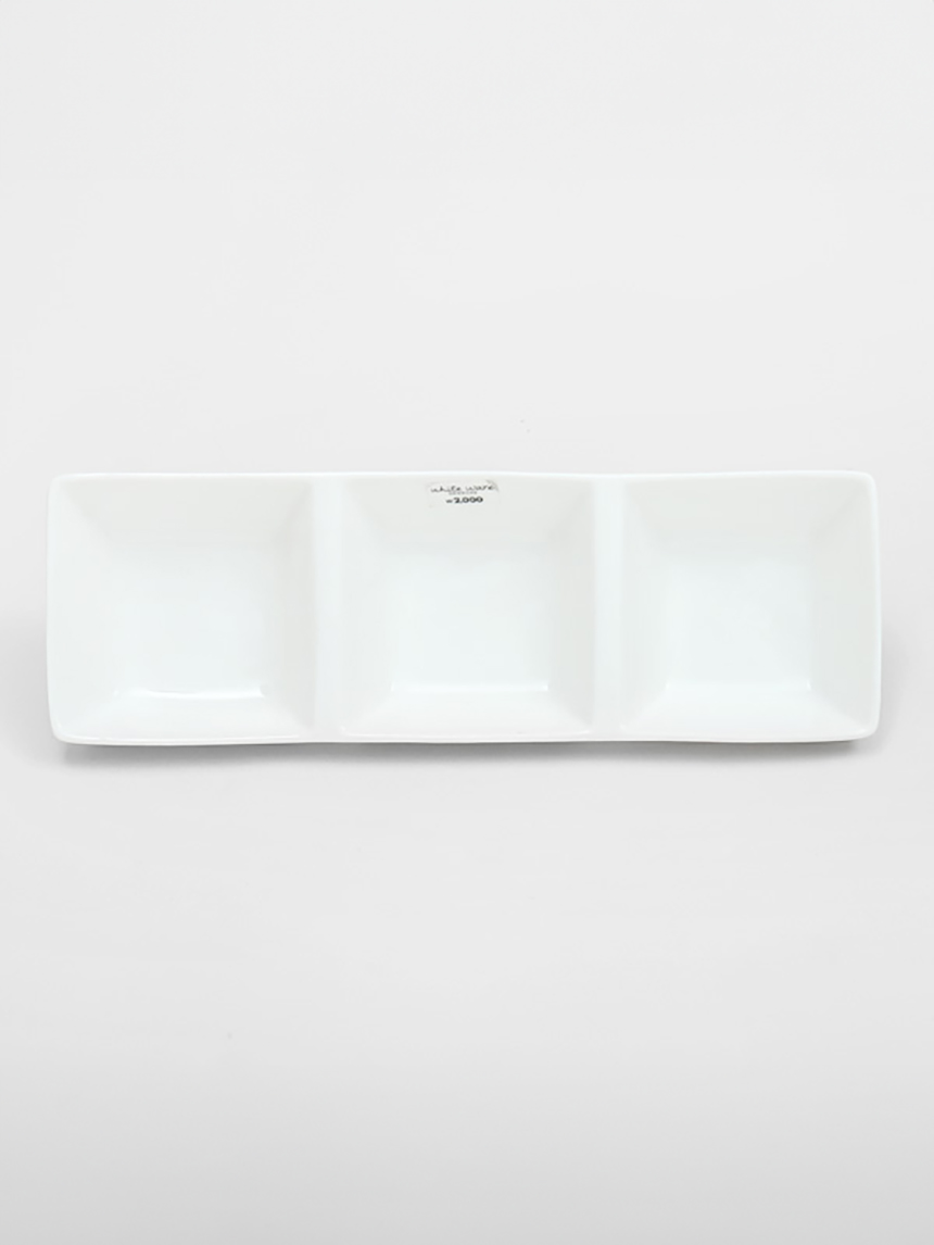 Newborn White 3-section Plate