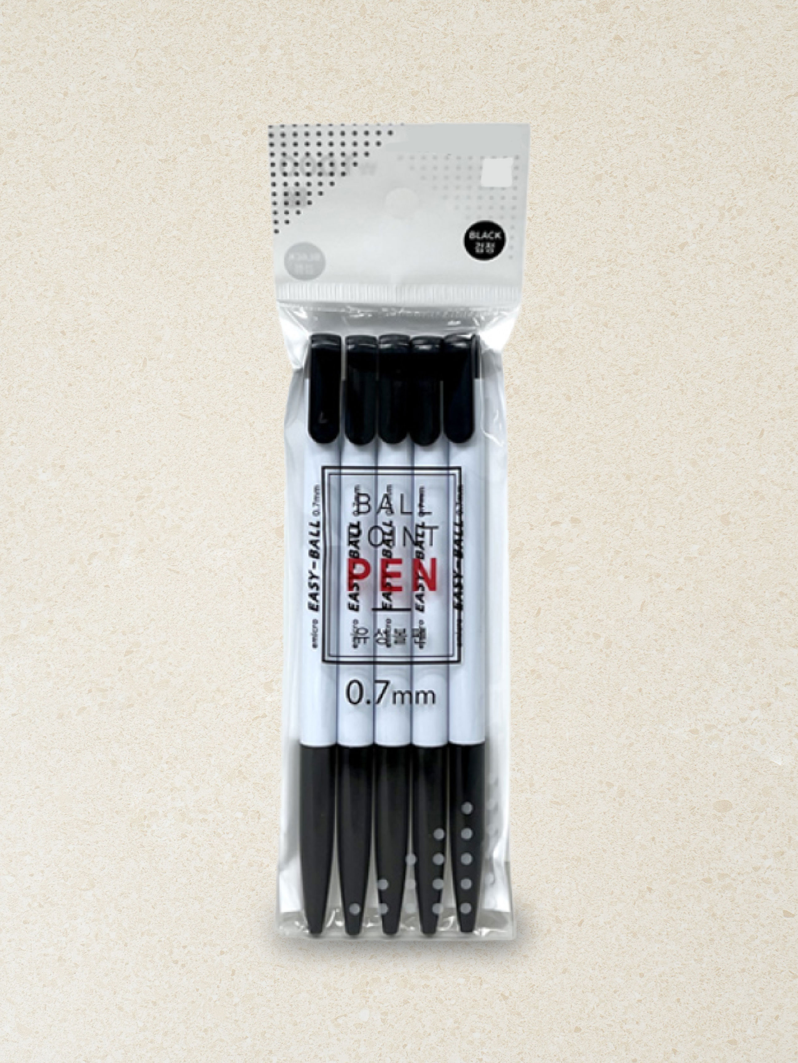 Easyball permanent marker black 0.7mm 5 pieces