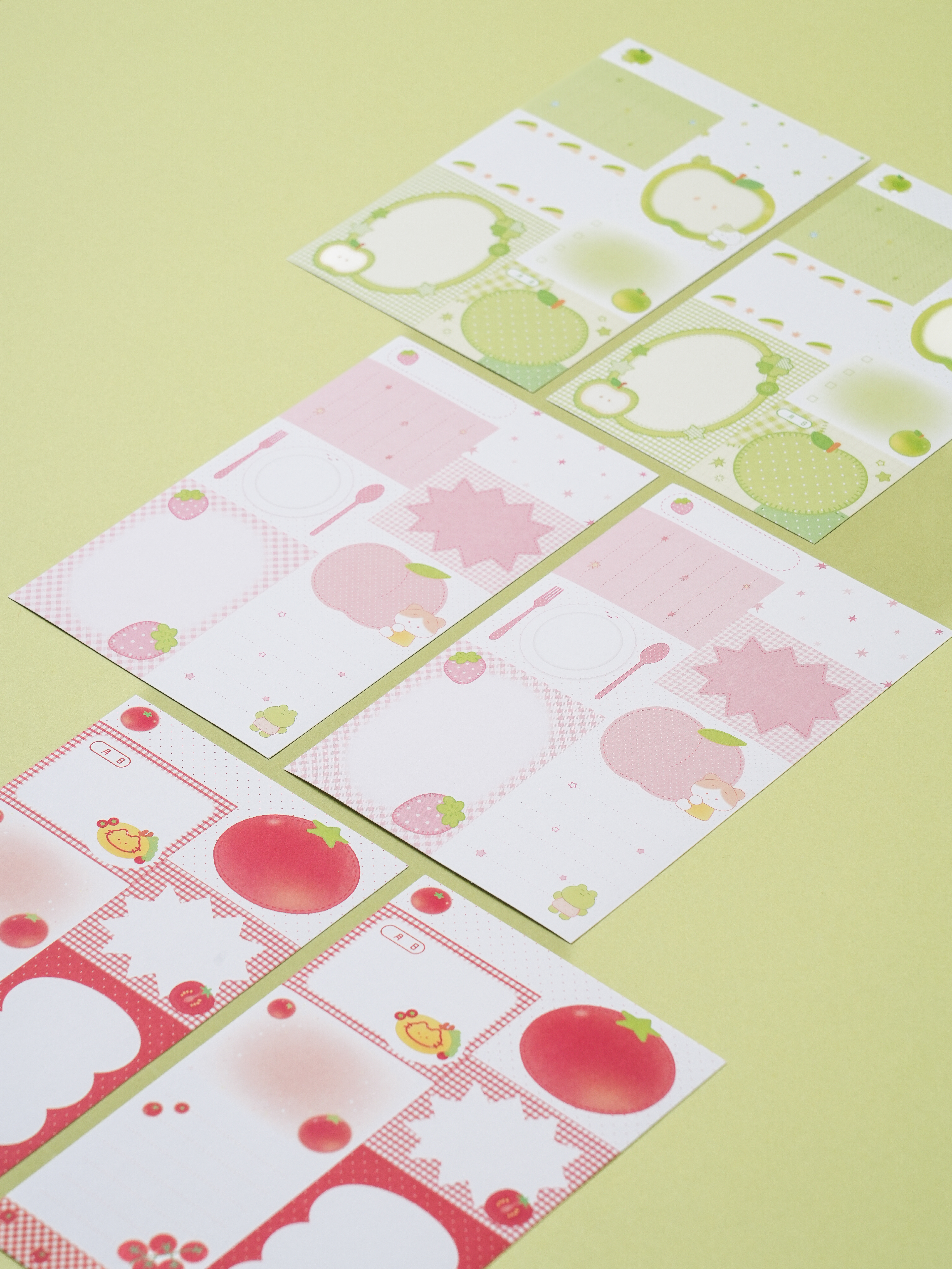 Fruit series cut-out imitation paper stickers 6 sheets
