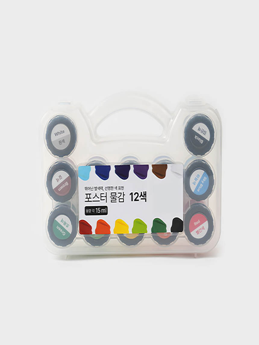 Poster paint 12 colors 15ml