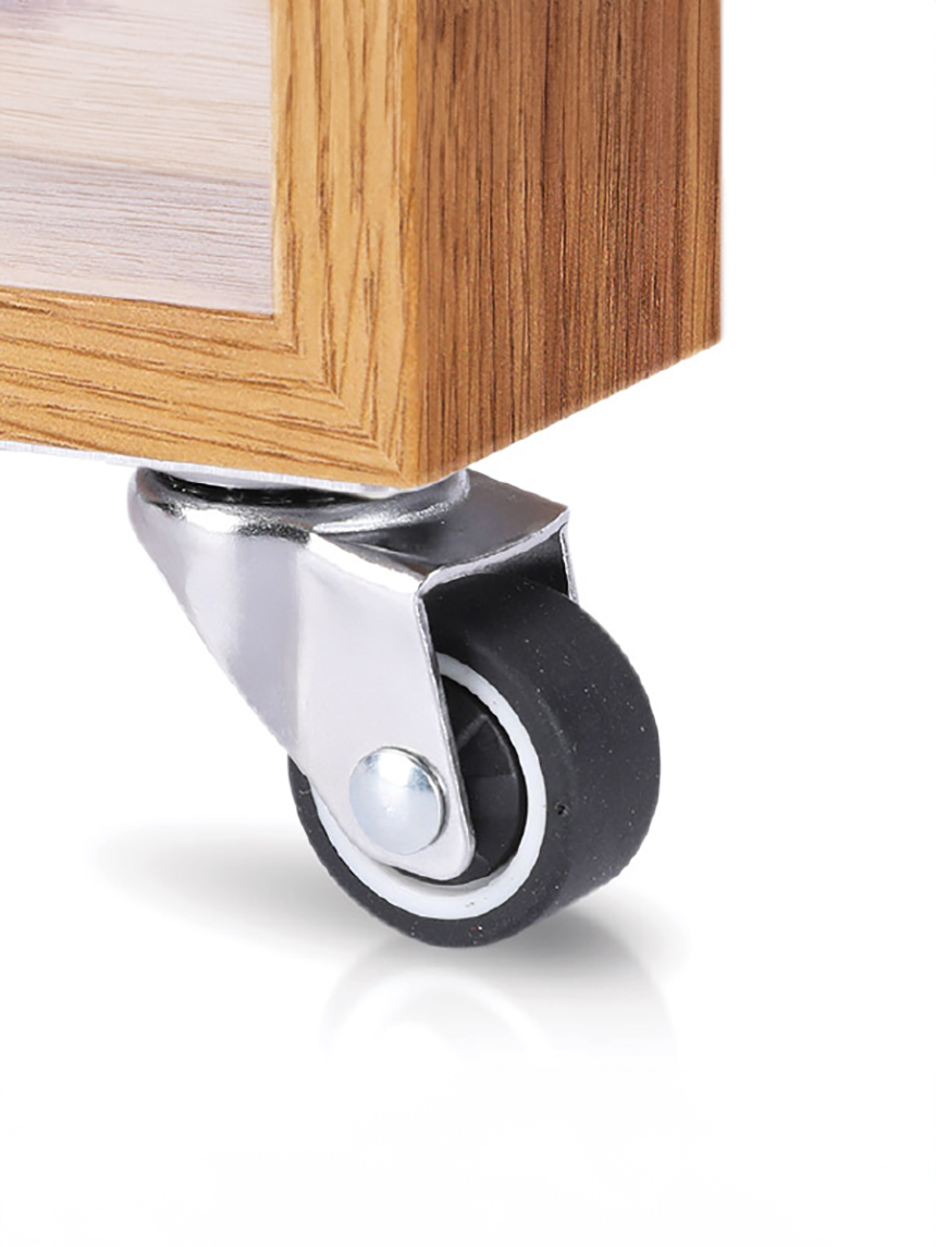 2 casters included (rotating type)