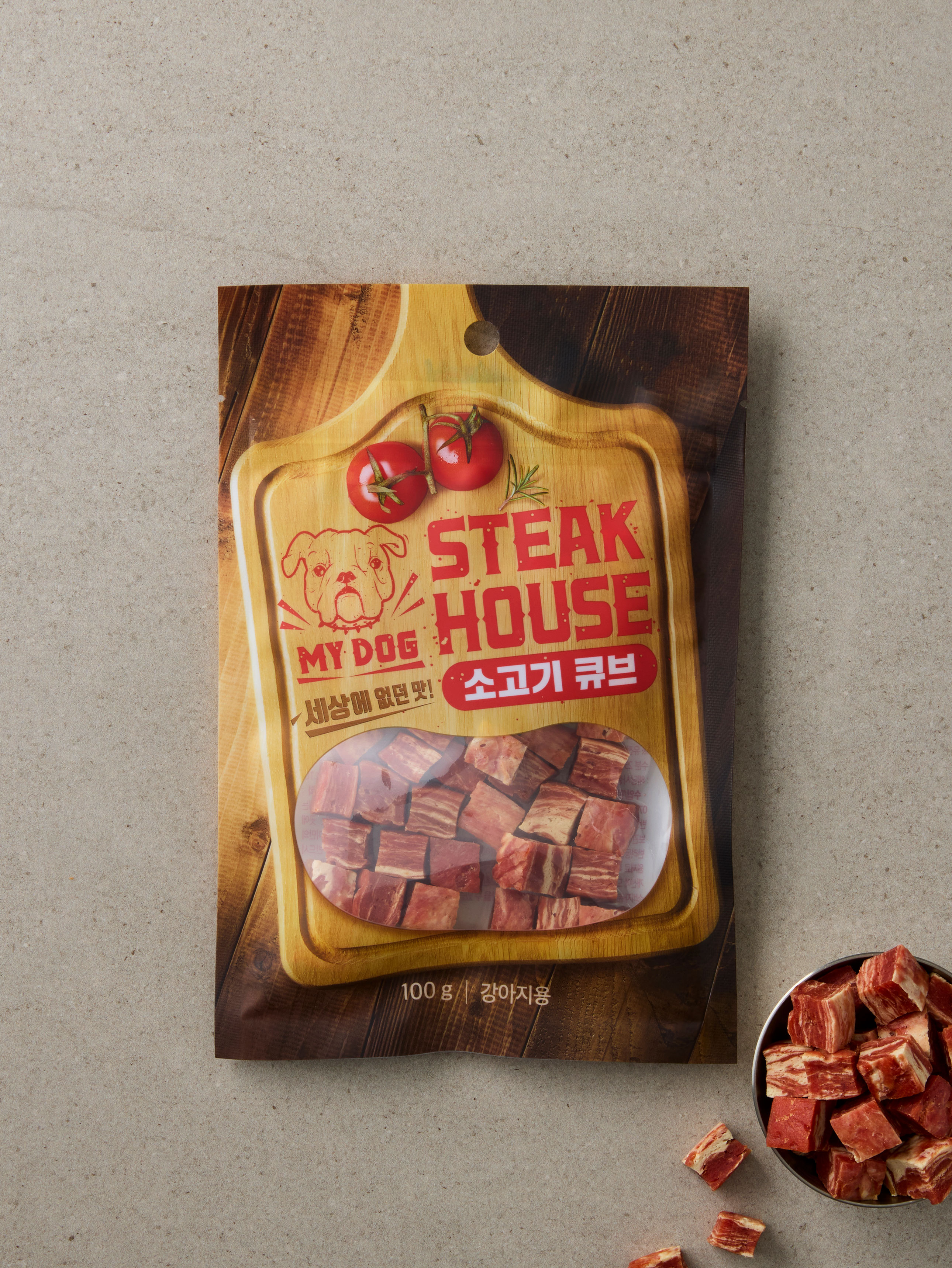 [Pet] My Dog Steak House Cube 100 g Beef