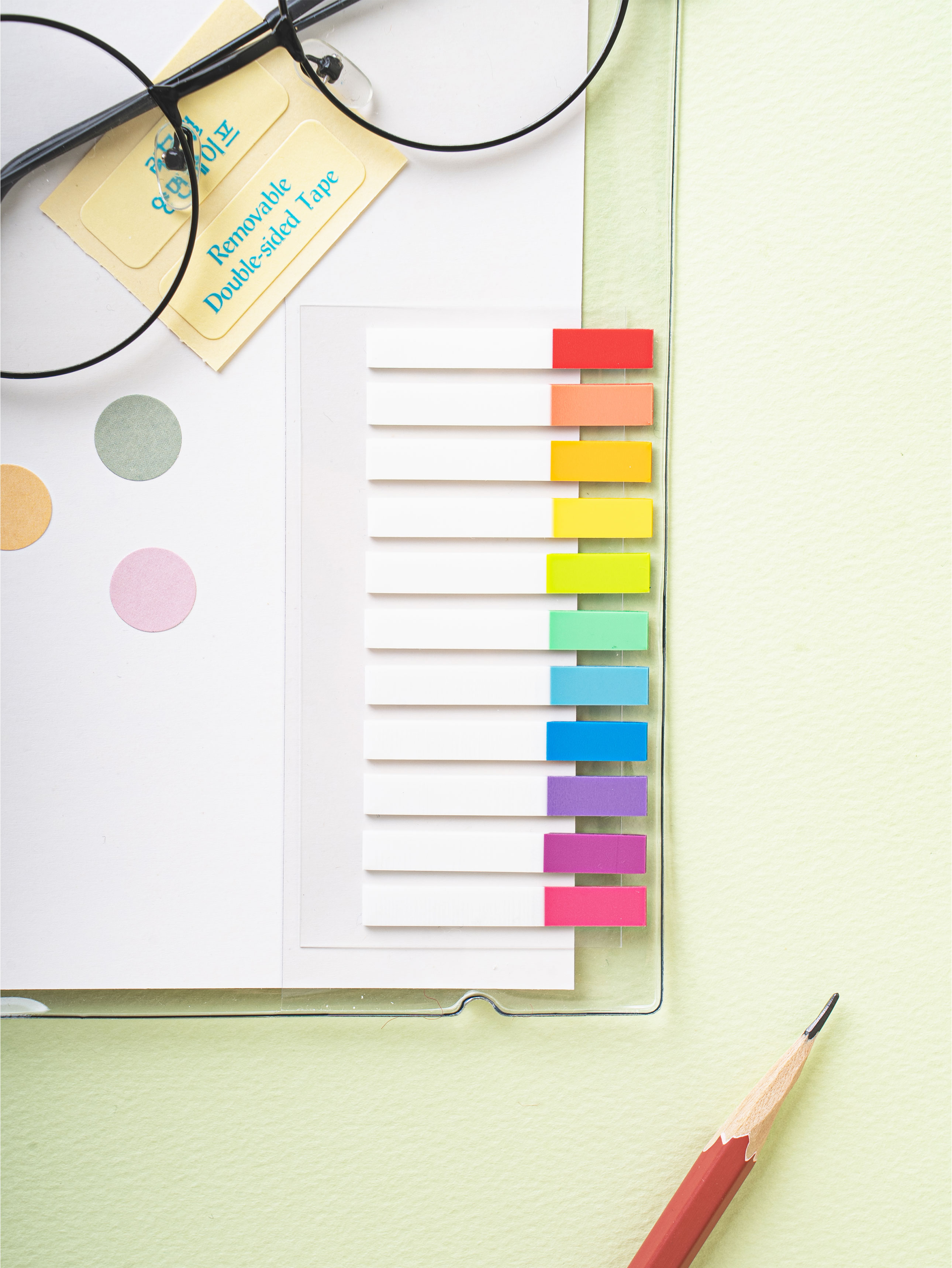 Color index small size 220 sheets rainbow