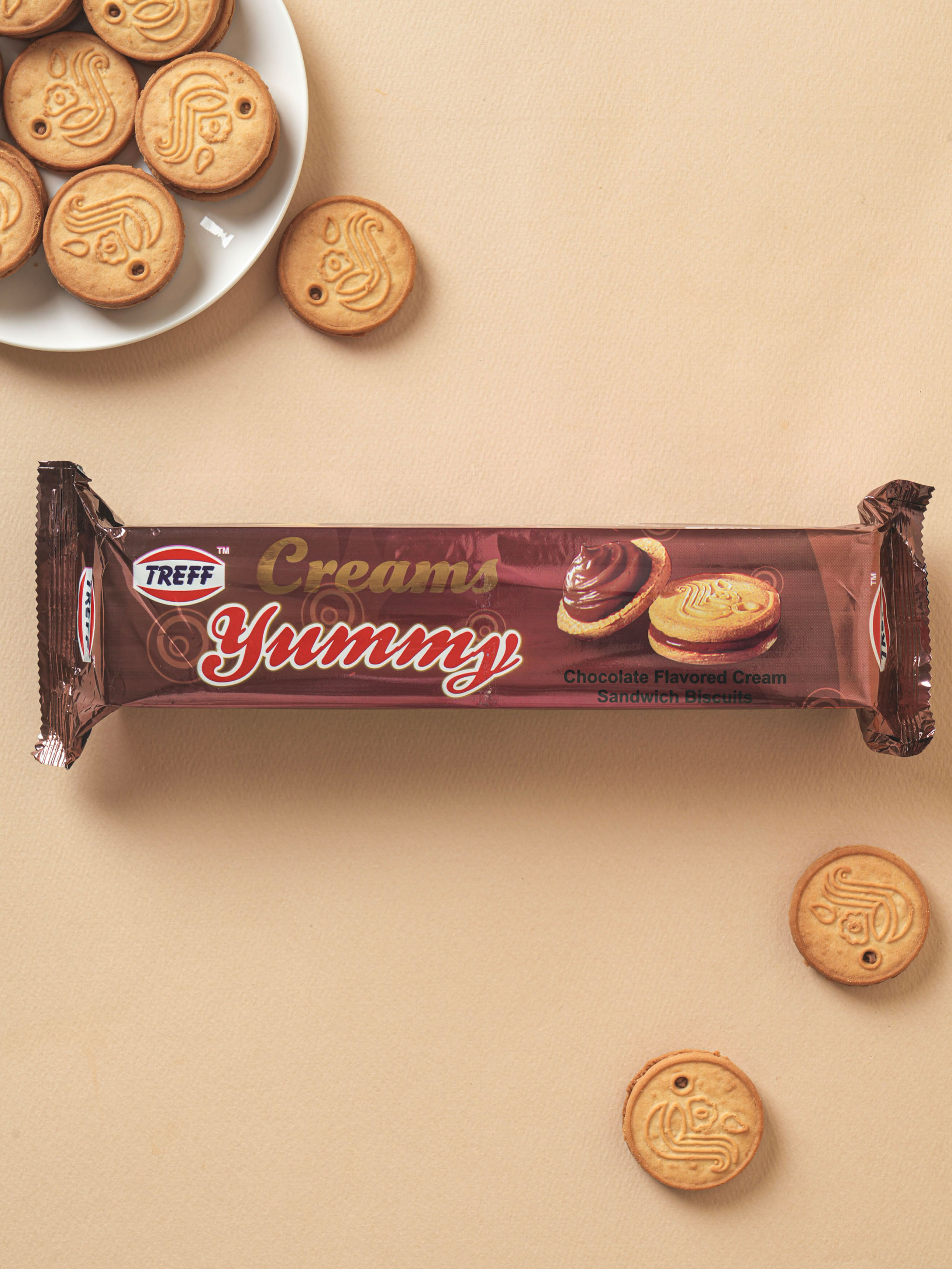 Yummy chocolate flavored biscuits 160 g