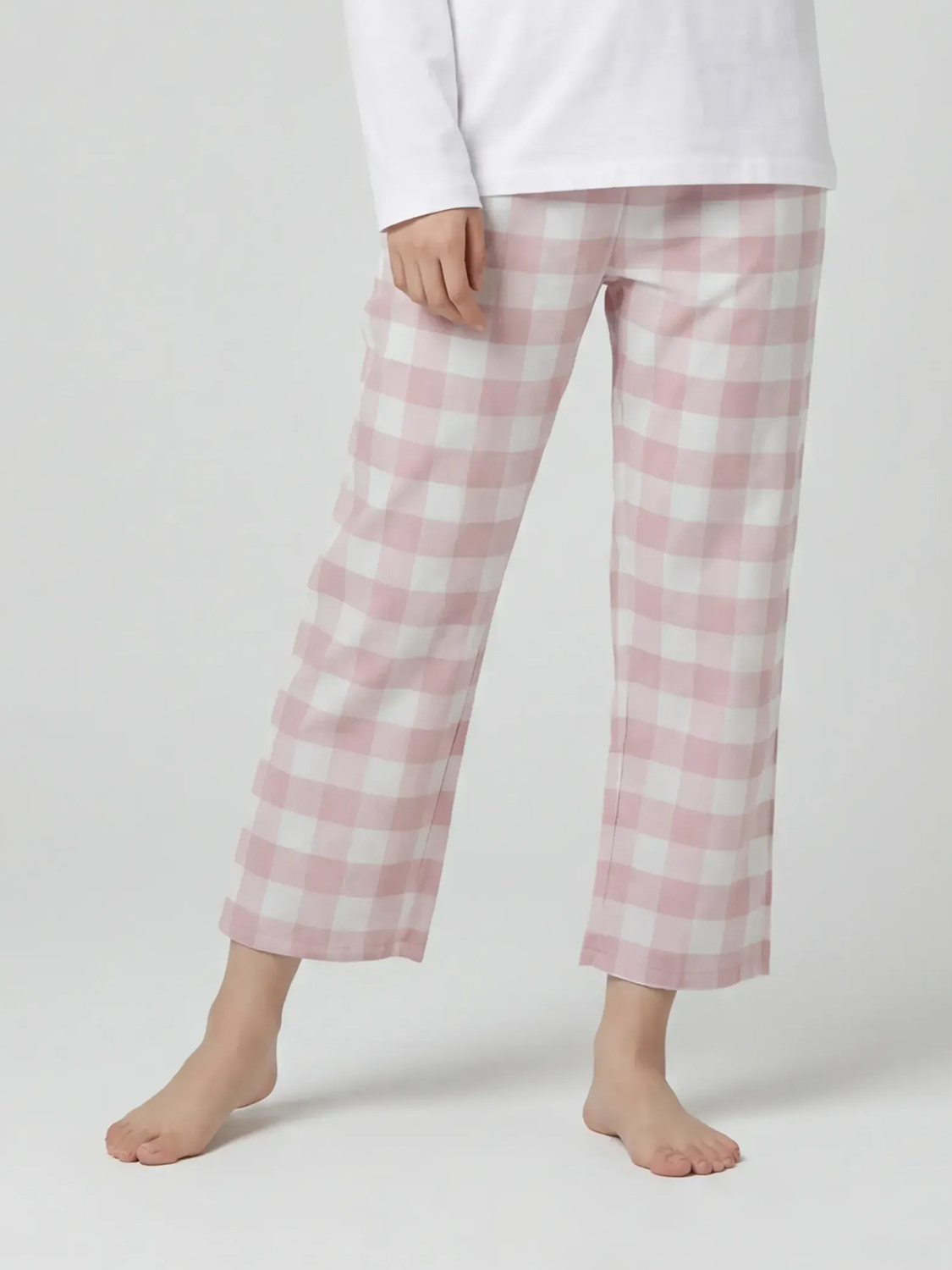 [Common] Double weave cotton pants M pink
