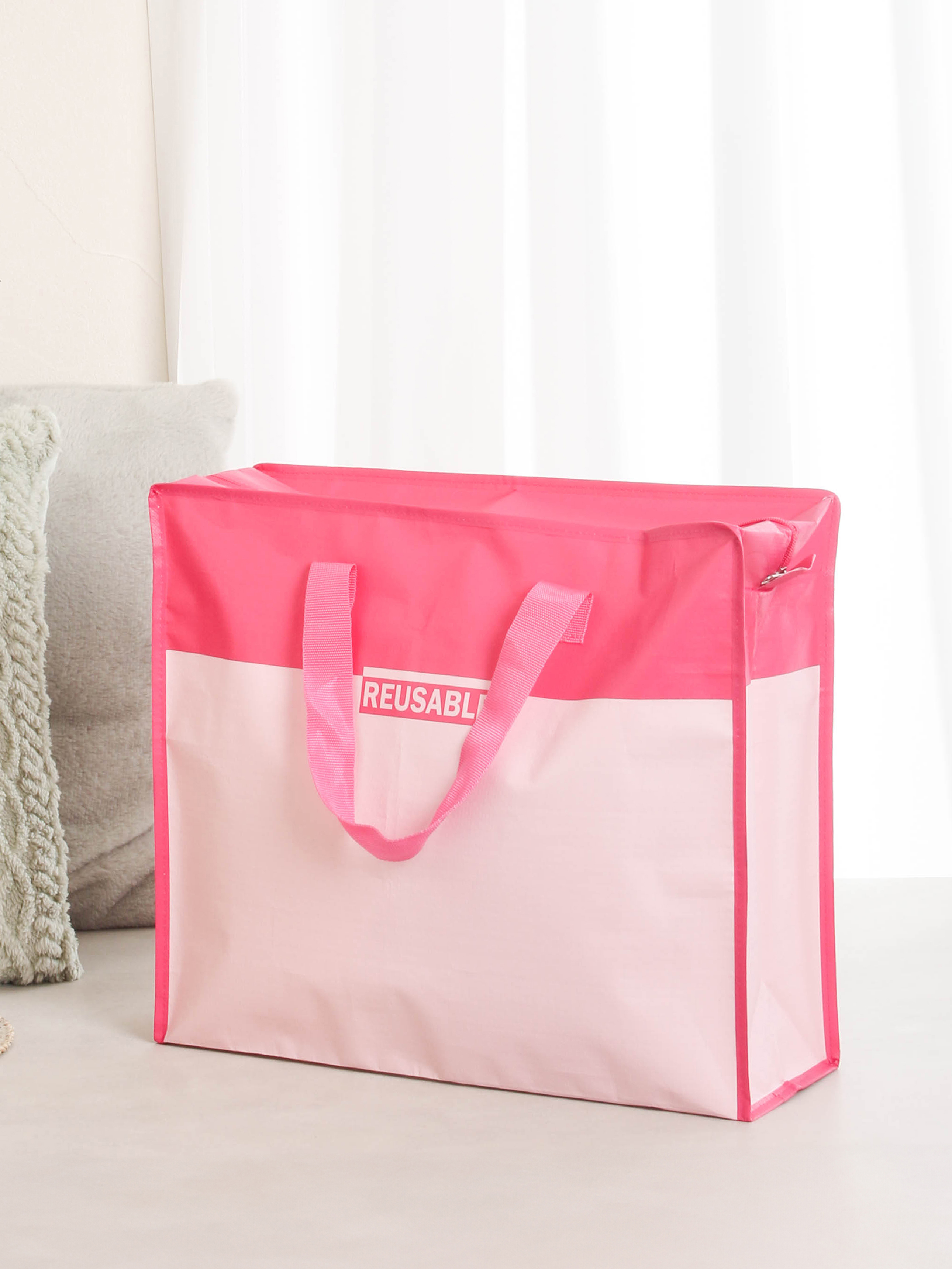 Simple zipper type horizontal tarpaulin bag M
