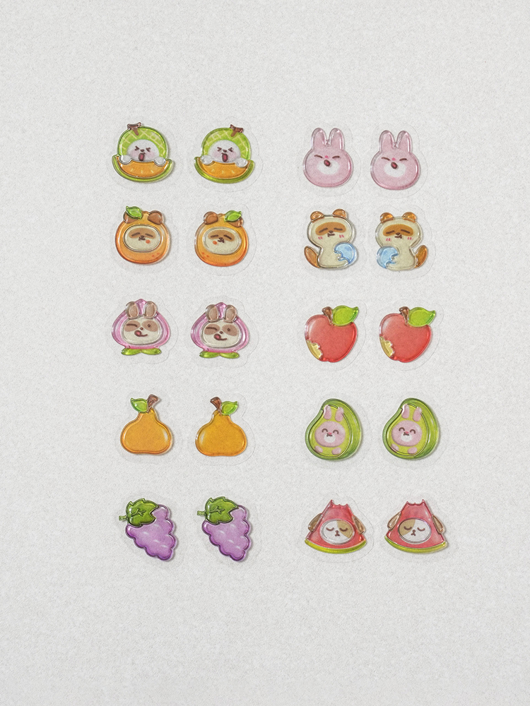 20 fruit slice stickers