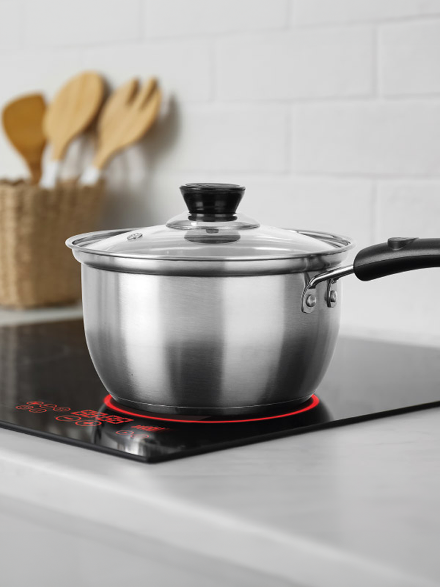 Stainless steel induction pot 18cm