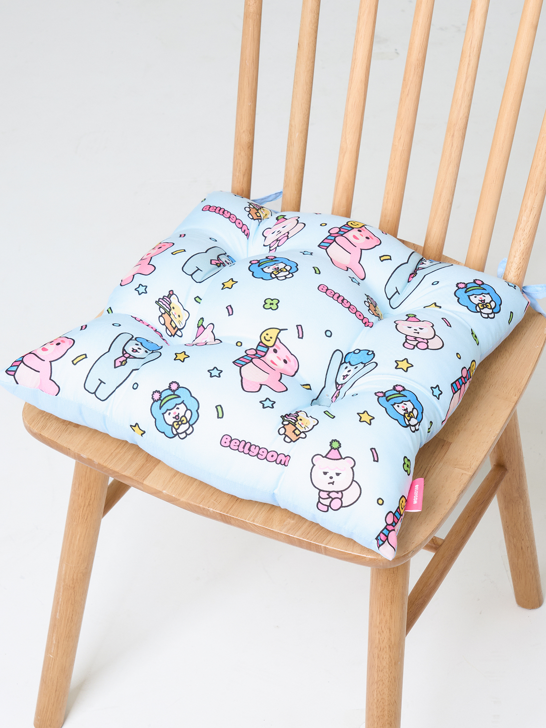 벨리곰 푹신한 사각방석 40 X 40 cm 블루
