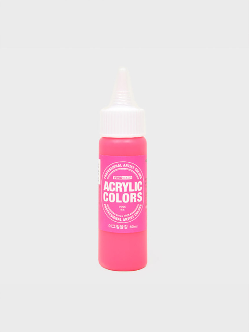 Paper Nara Vivid Color Acrylic Paint 60ml (Pink)