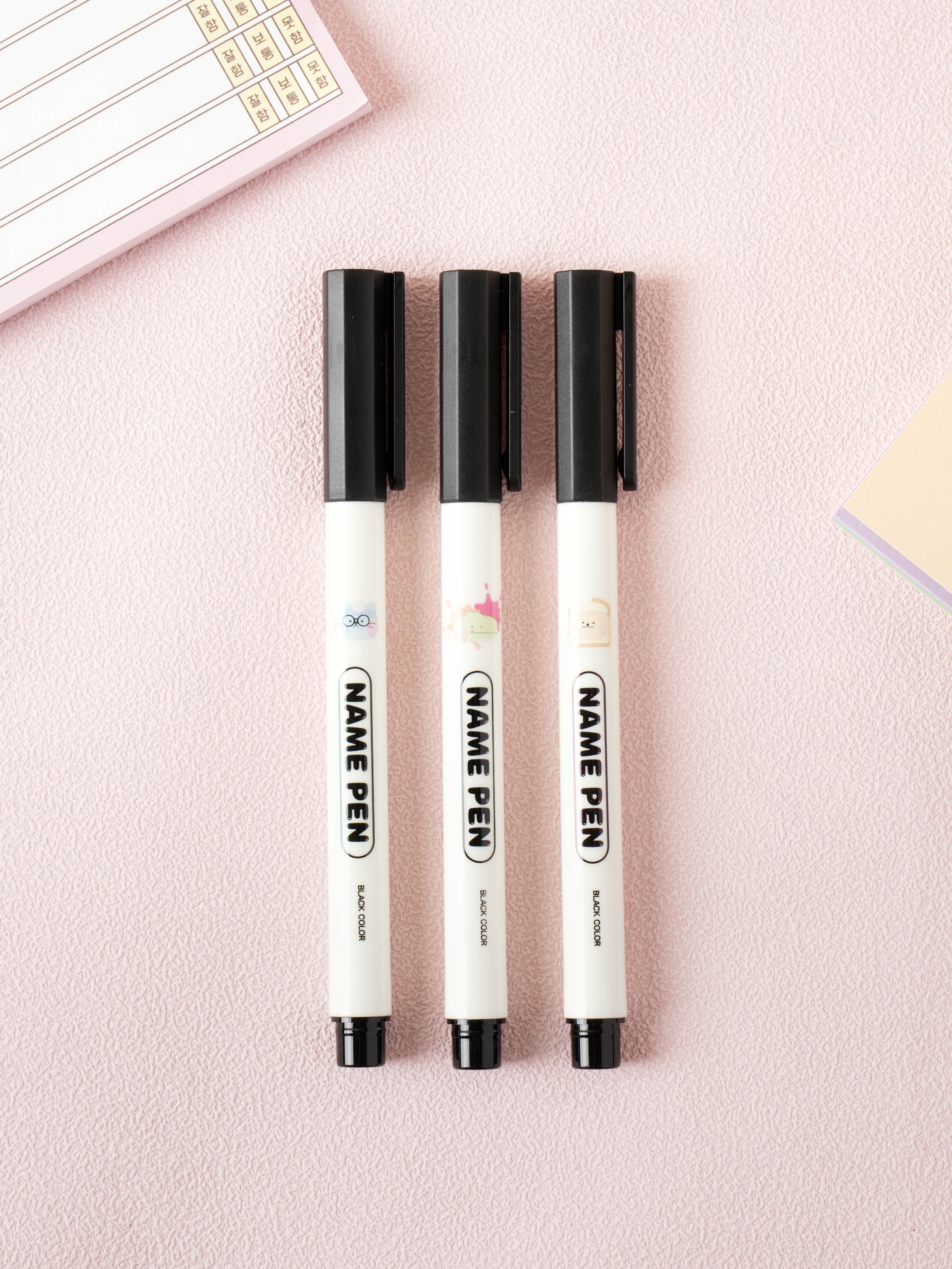 Anycareer name pen black 3pcs