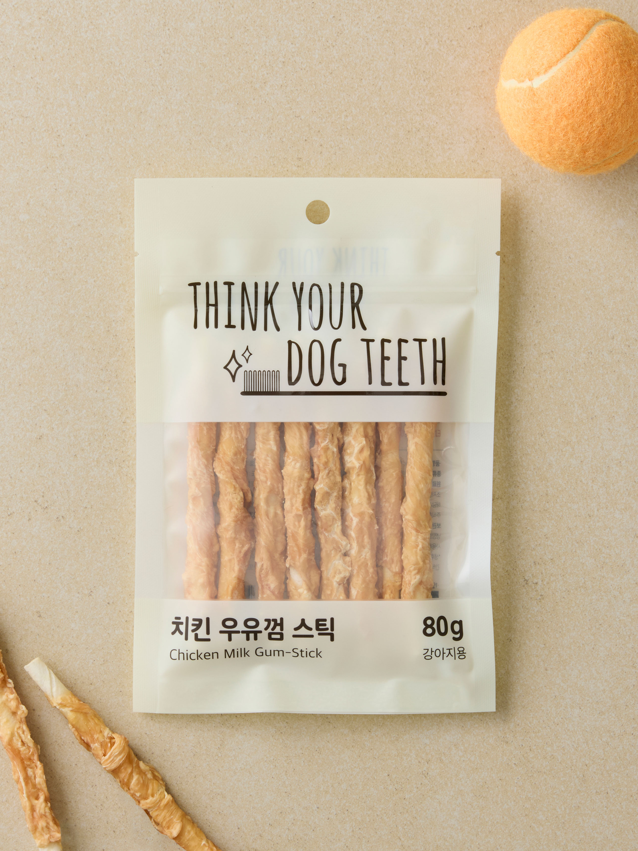 [Pet] Think Your Dog Teeth Milk Gum Stick 80 g Chicken