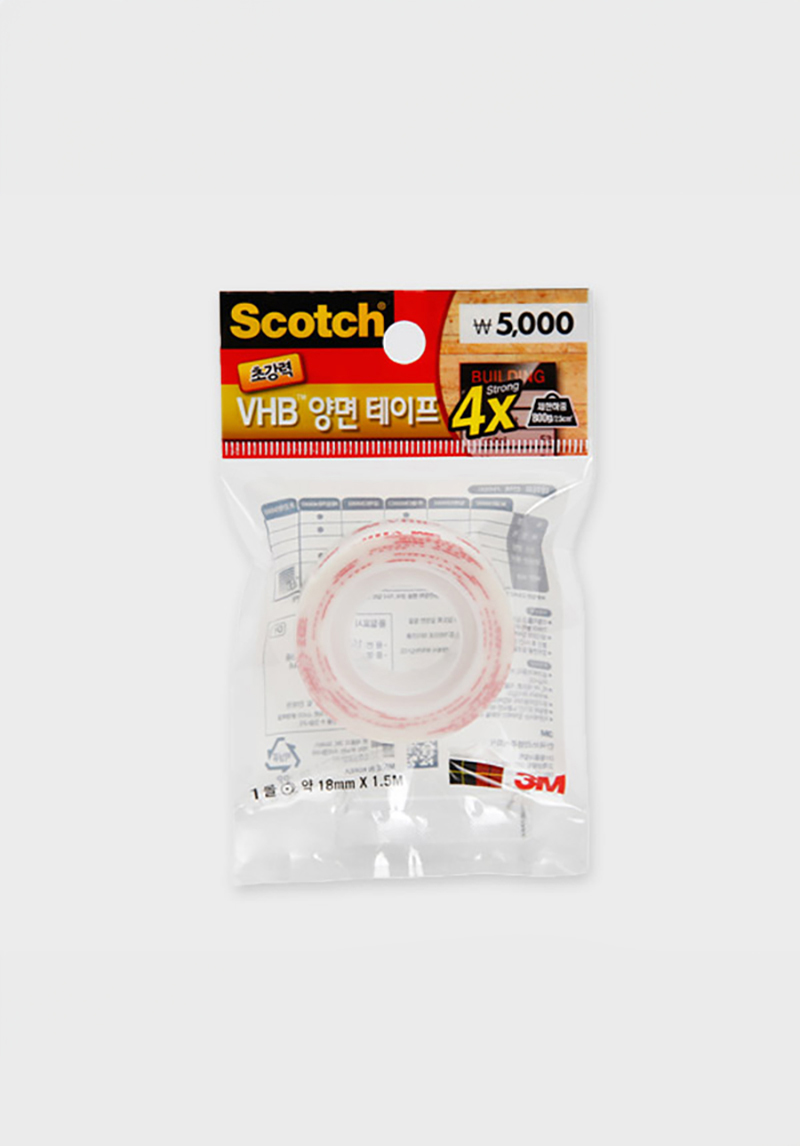 3M Scotch 4x extra strong foam double sided tape 18mmx1.5m