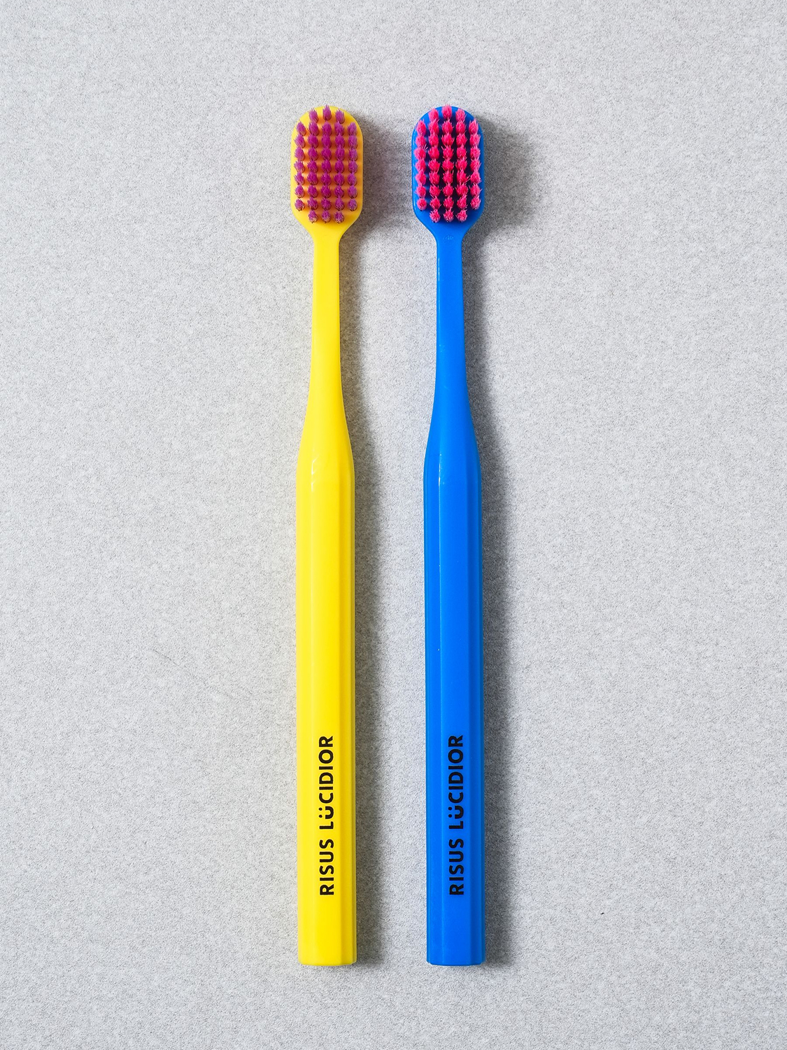 2 wide head fine bristle toothbrushes
