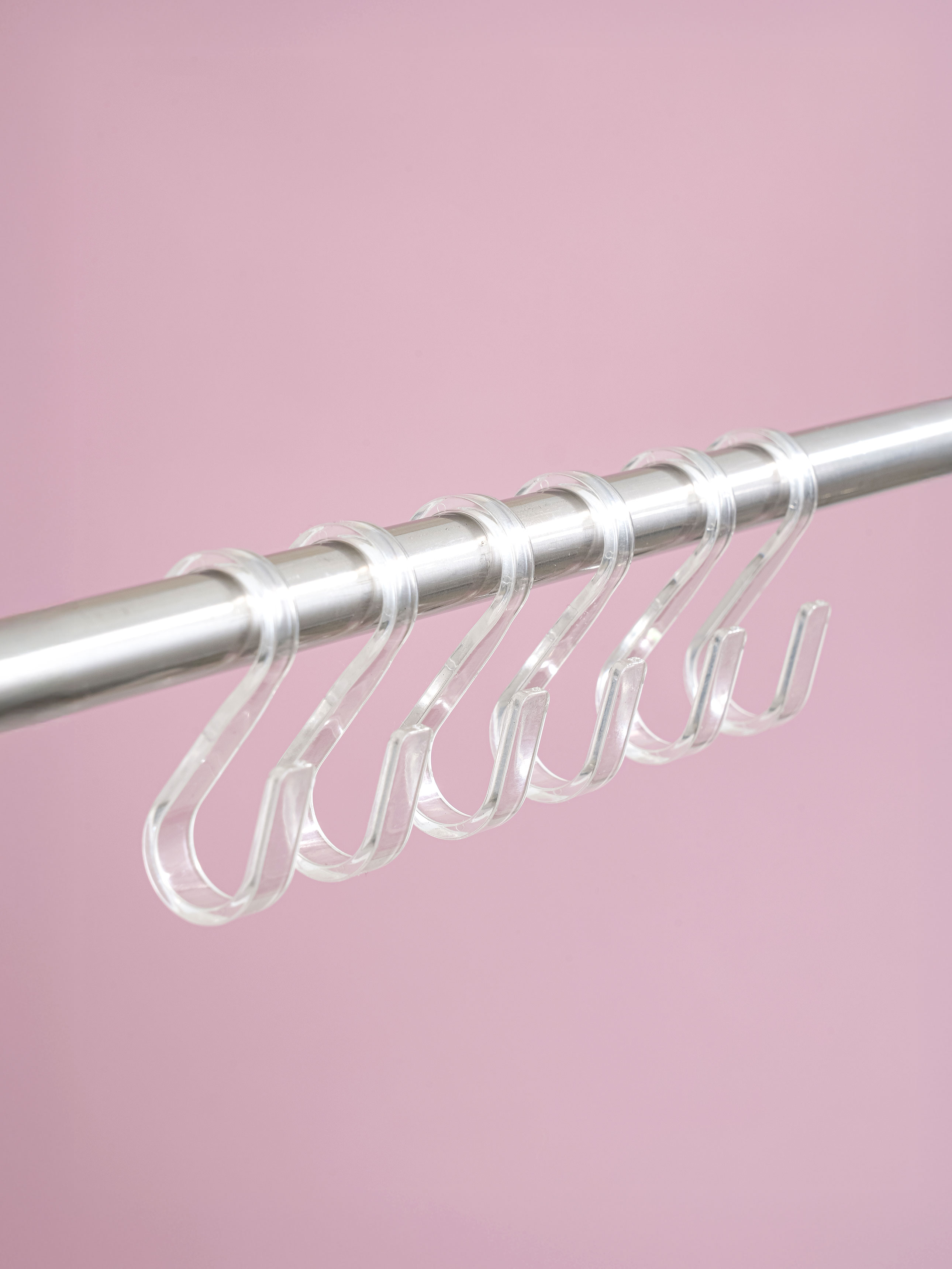6 S-shaped hooks for bathroom