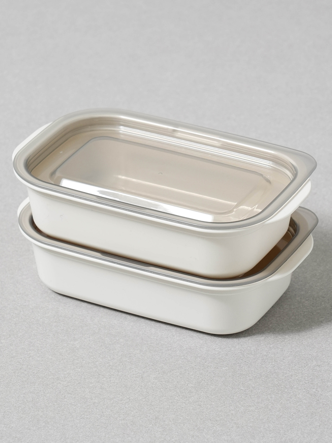 Japanese-made microwave lunch box 270 ml, 2 pack, gray