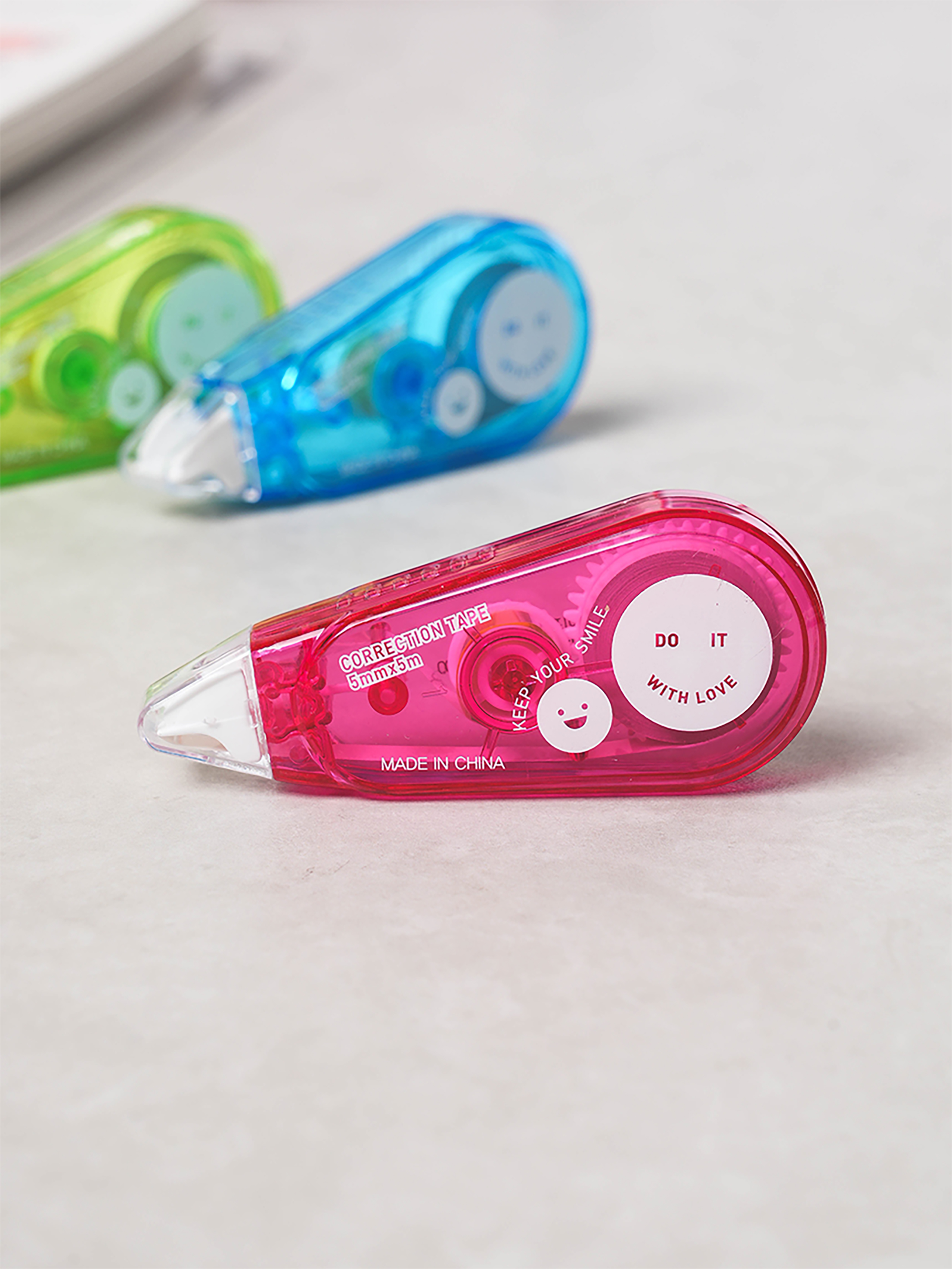 Cap-type mini correction tape 5mmX5m 3 pieces