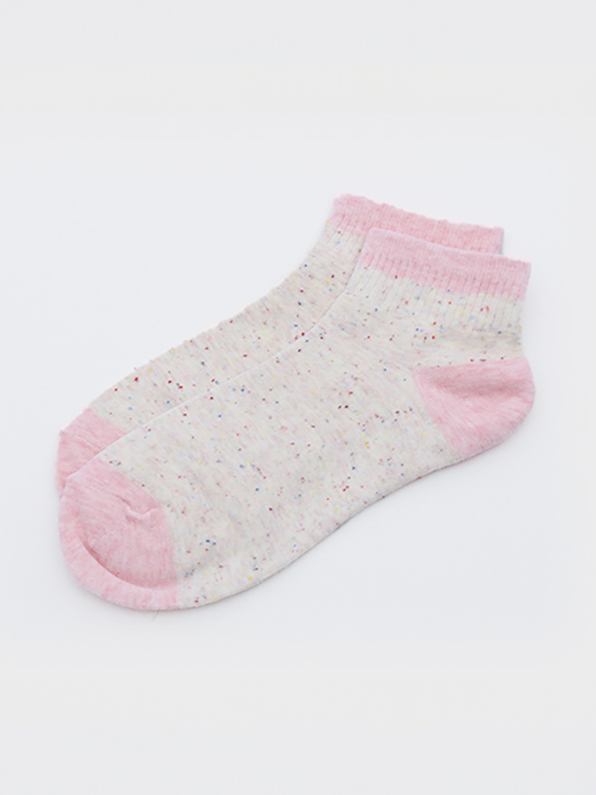 Women's Colored Melange Short Socks