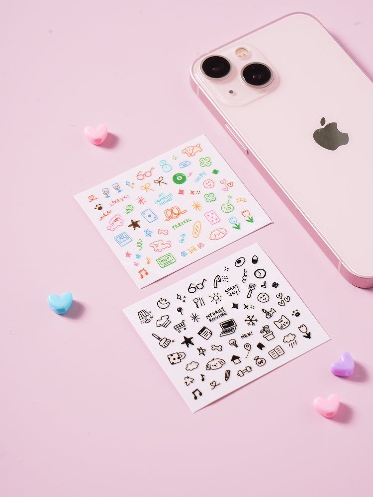 4 camera decoration stickers