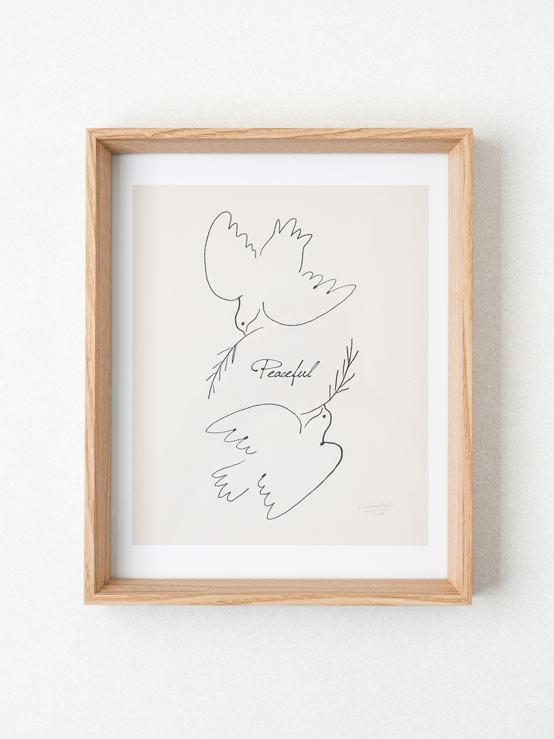 Deep wooden frame 22 x 27 cm beige