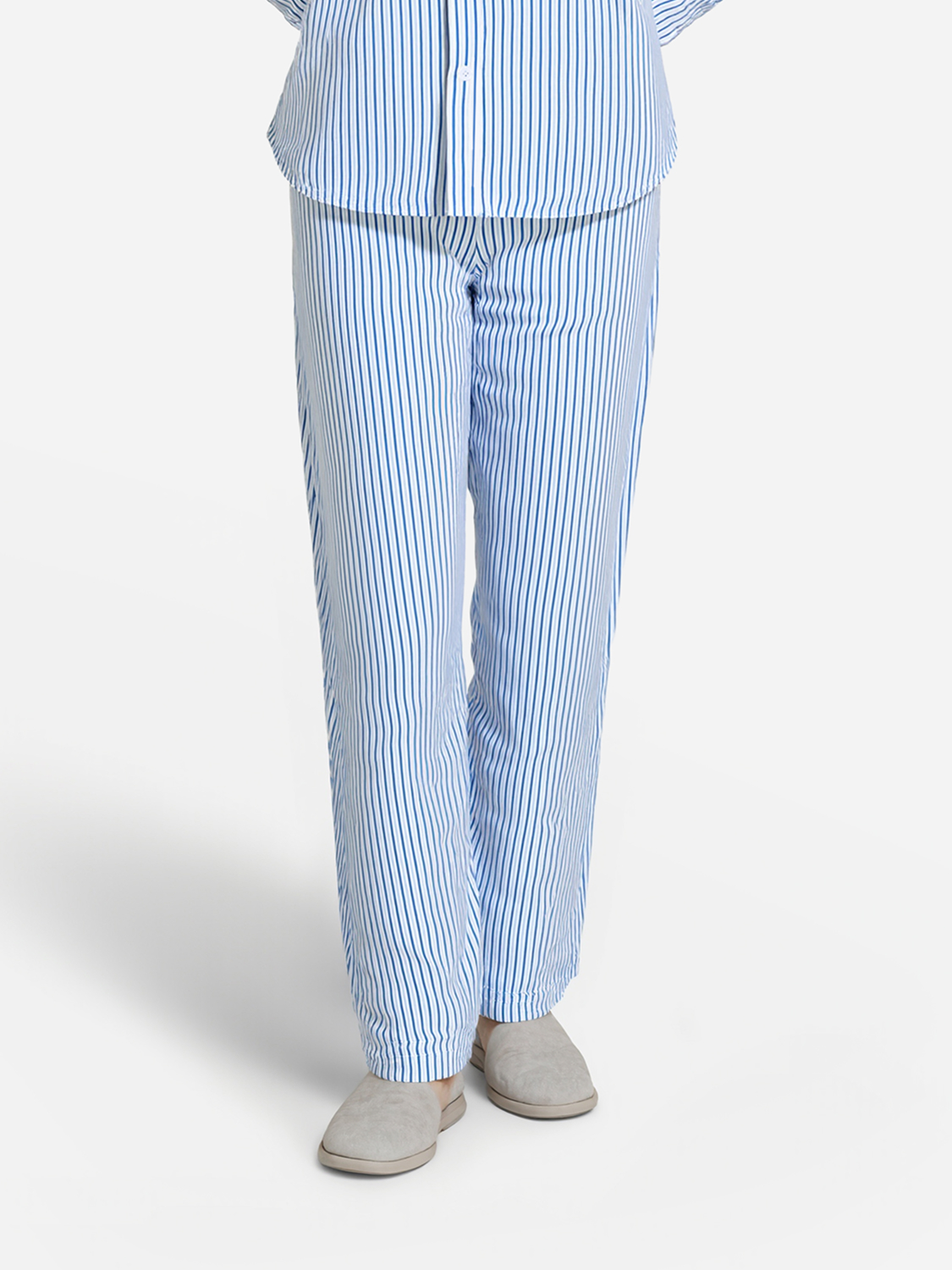 [Common]Soft spandex pajama bottoms L blue