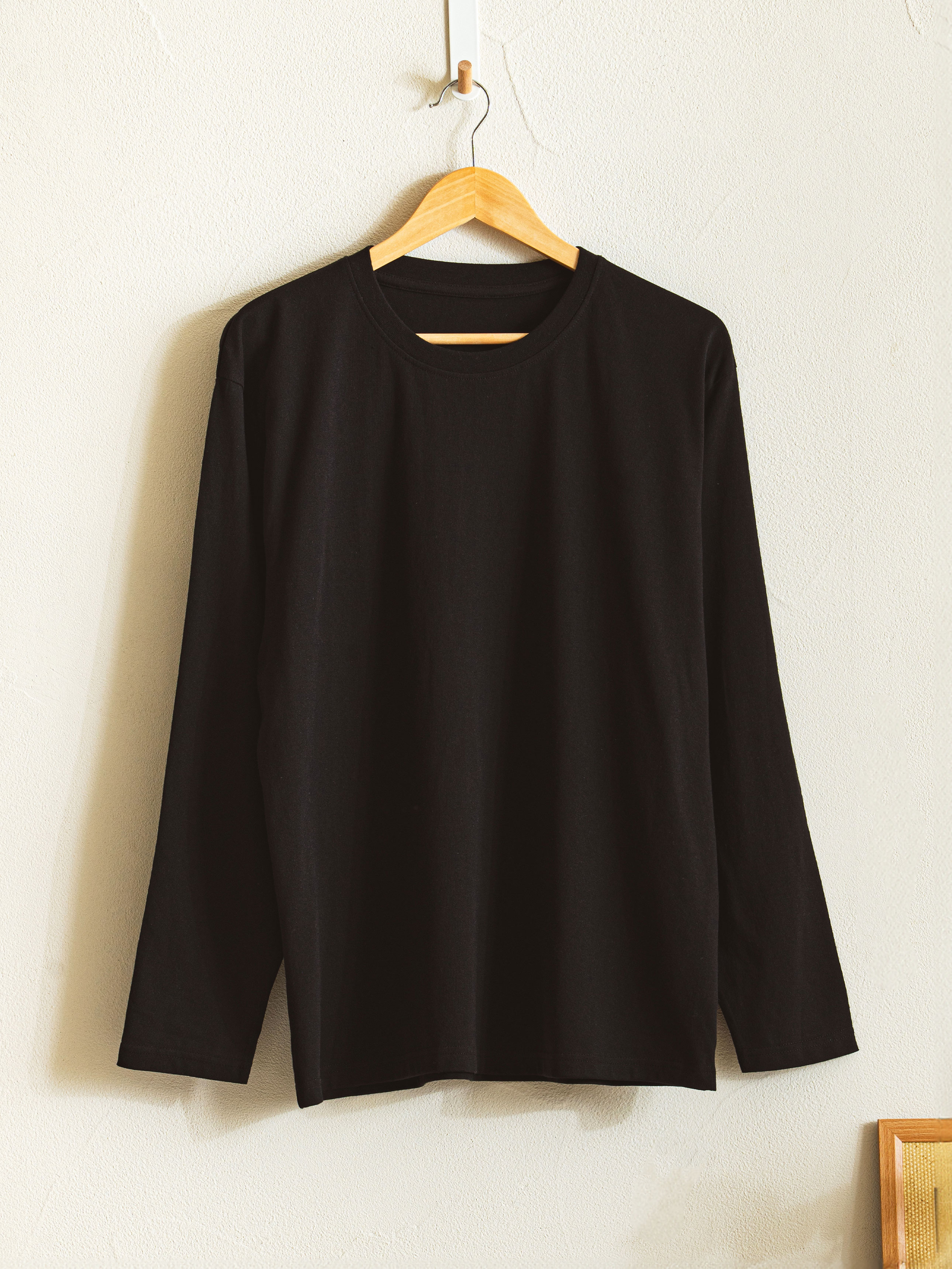 Basic inner long sleeve t-shirt L black
